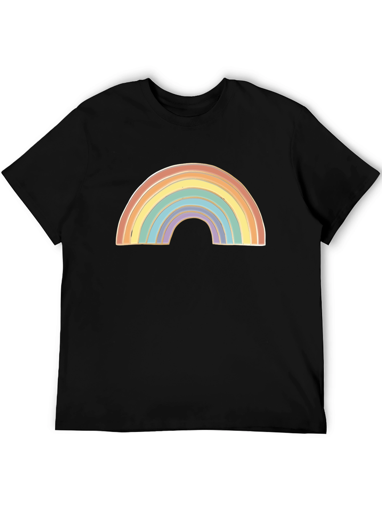 Black Rainbow Graphic Black T-Shirt view 5