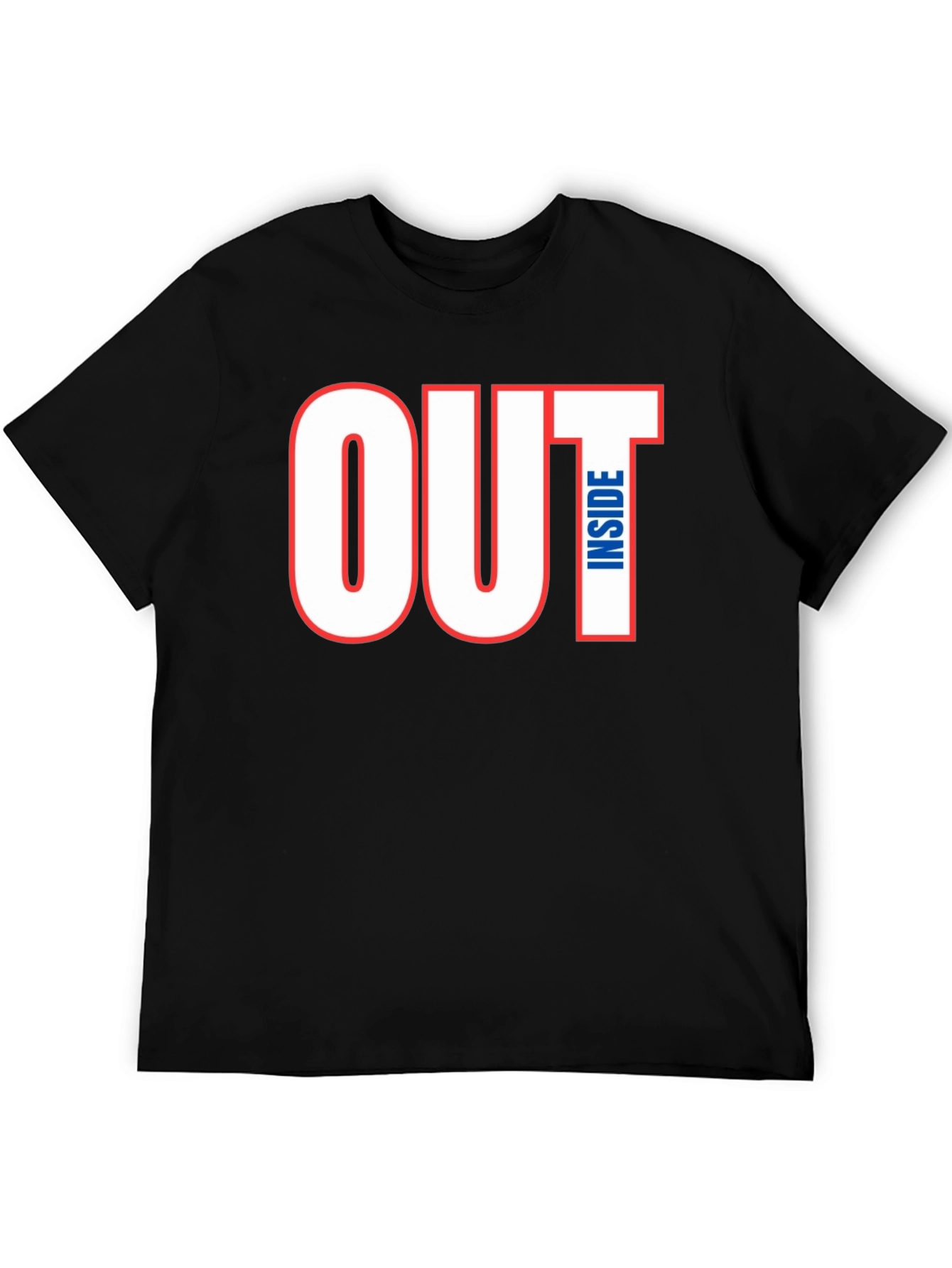 Black Out Inside Graphic Tee - Trendy Men's Black T-Shirt view 5