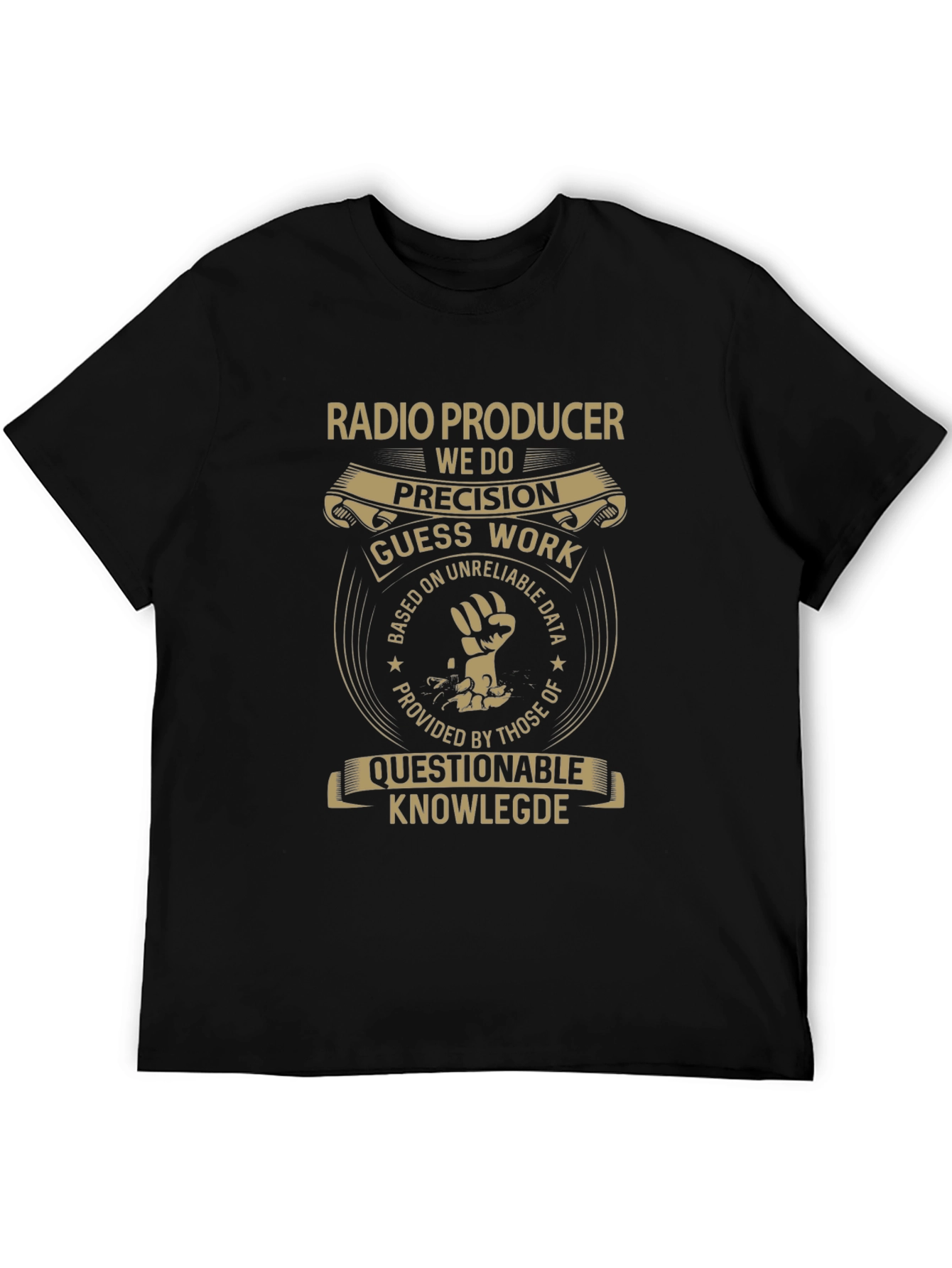 Black Radio Producer Precision Funny T-Shirt view 5