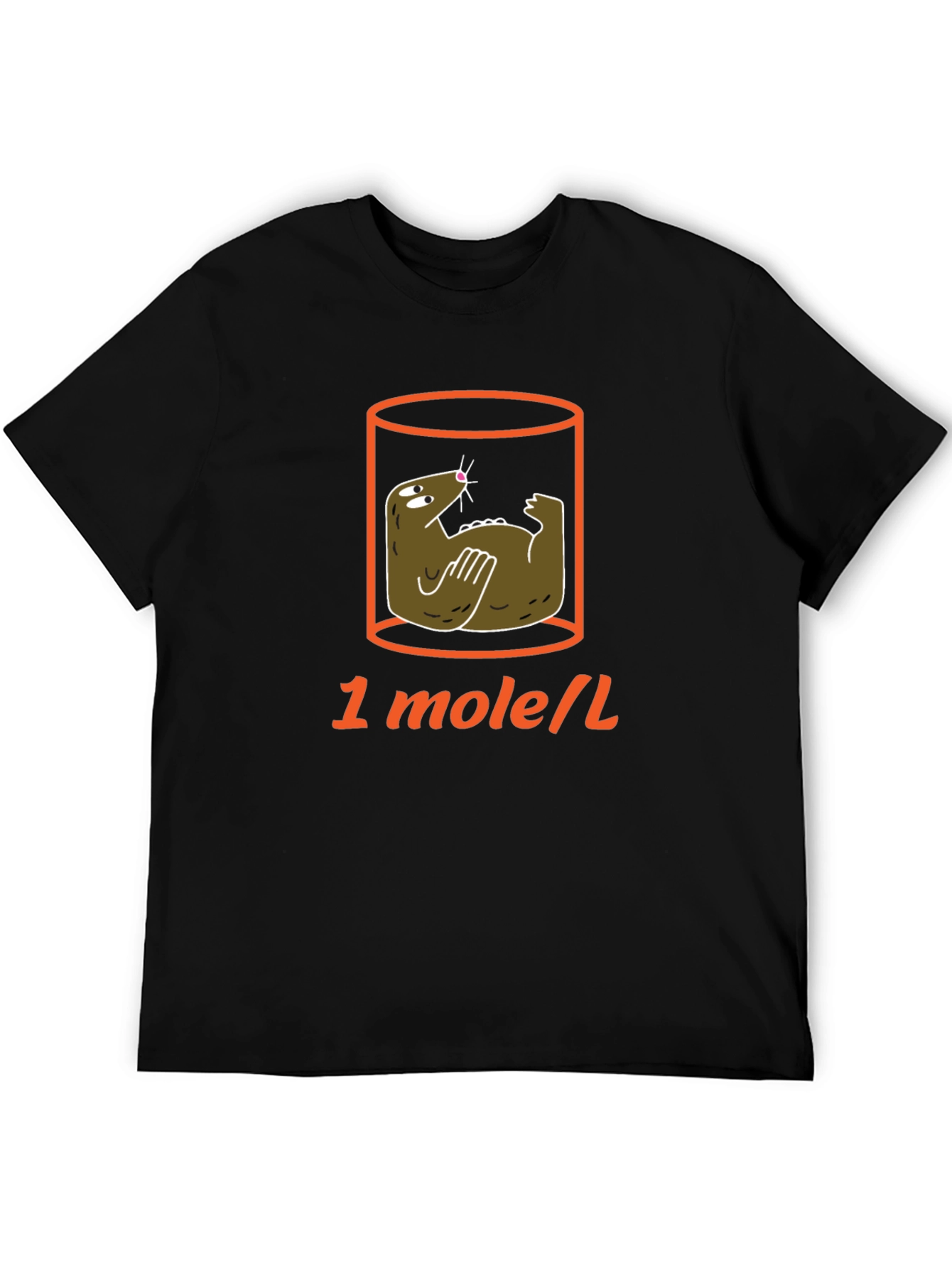Black Funny Mole in a Jar T-Shirt - Science Humor Tee view 5