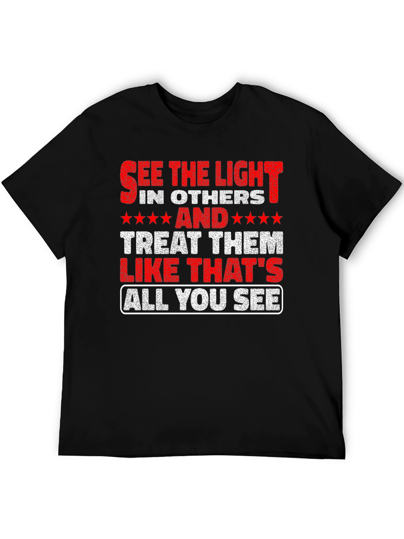 Black See the Light T-Shirt - Inspirational Message Tee view 5