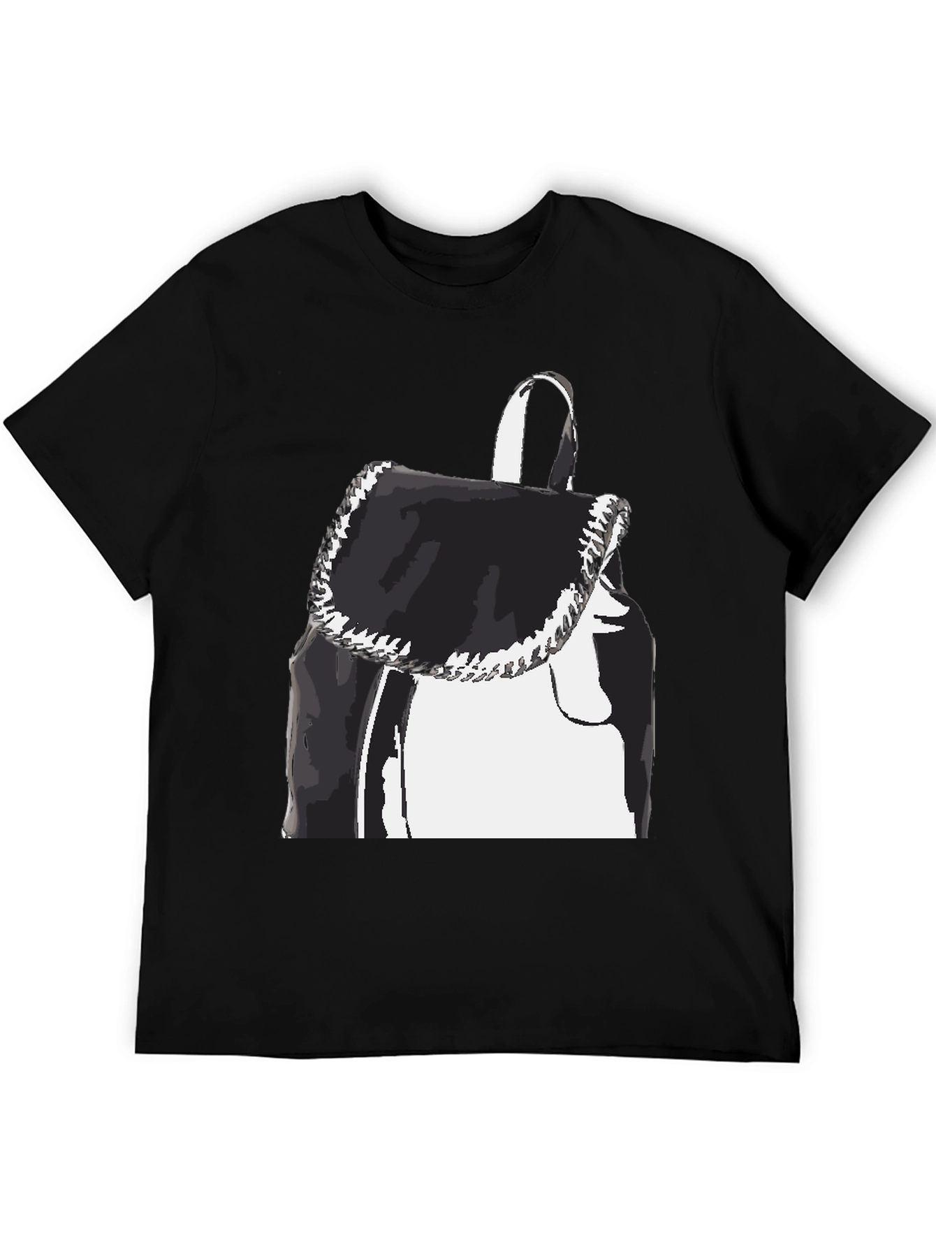 Black Black Graphic Tee - Backpack Print view 5