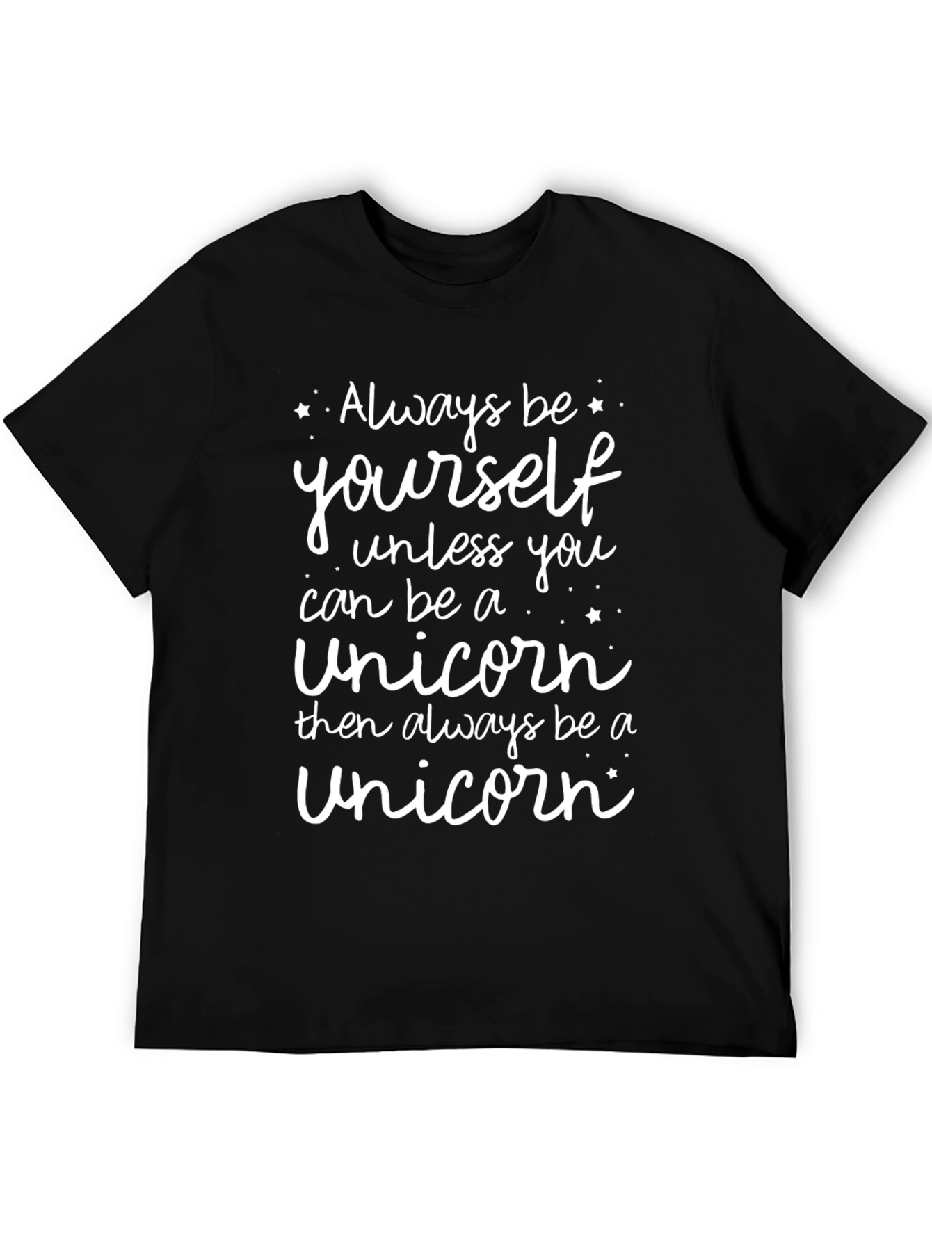 Black Always Be Yourself Unicorn T-Shirt view 5