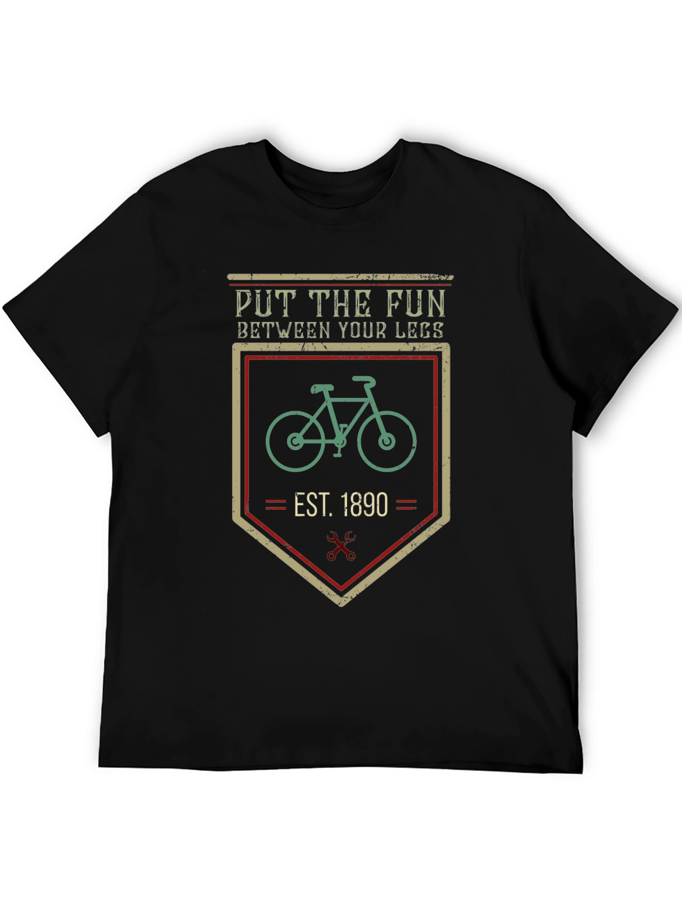 Black Fun Between Your Legs Bicycle T-Shirt view 5