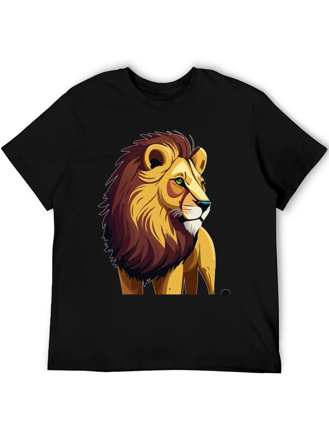 Black Lion Graphic Print Tee - Cool & Bold view 5
