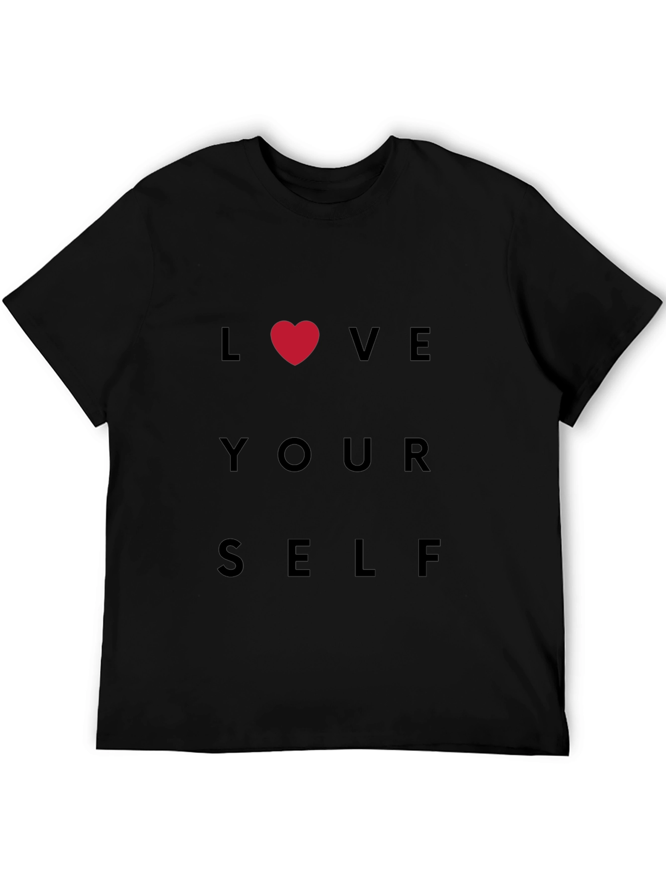 Black Love Yourself Black T-Shirt view 5