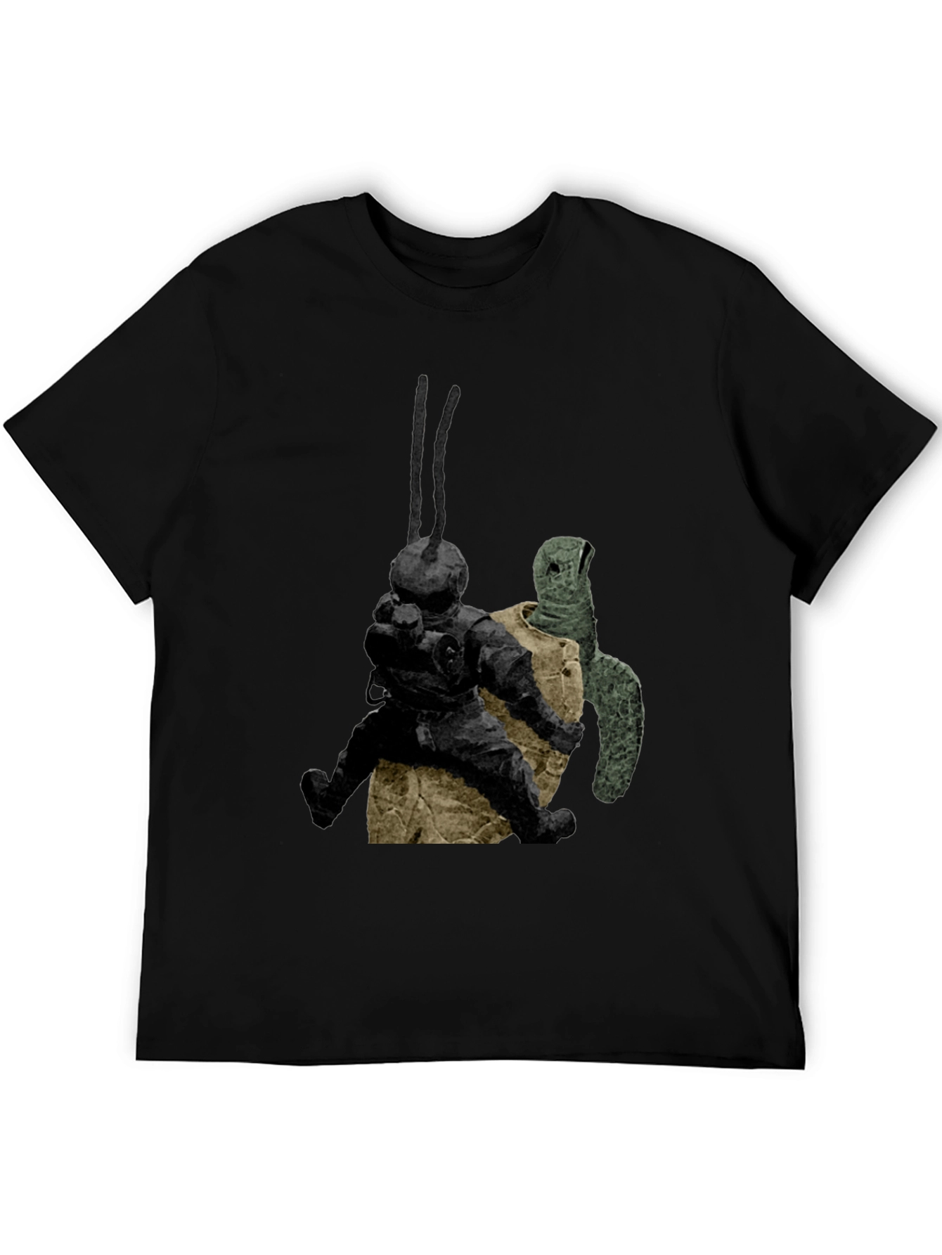 Black Diver & Turtle Graphic Tee - Unique Design, Soft Cotton view 5