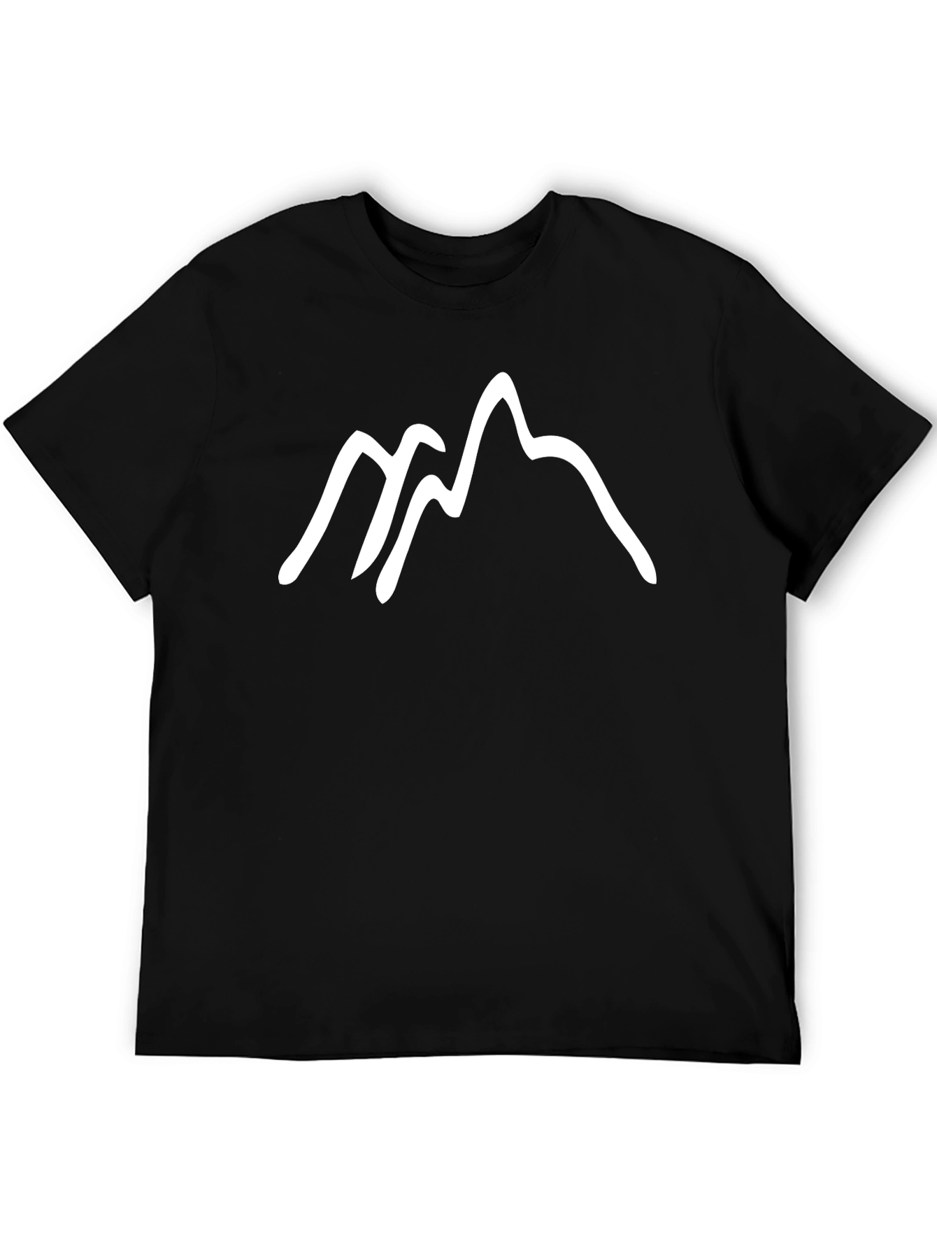 Black Mountain Peaks Graphic Tee - Black Casual Comfort view 5