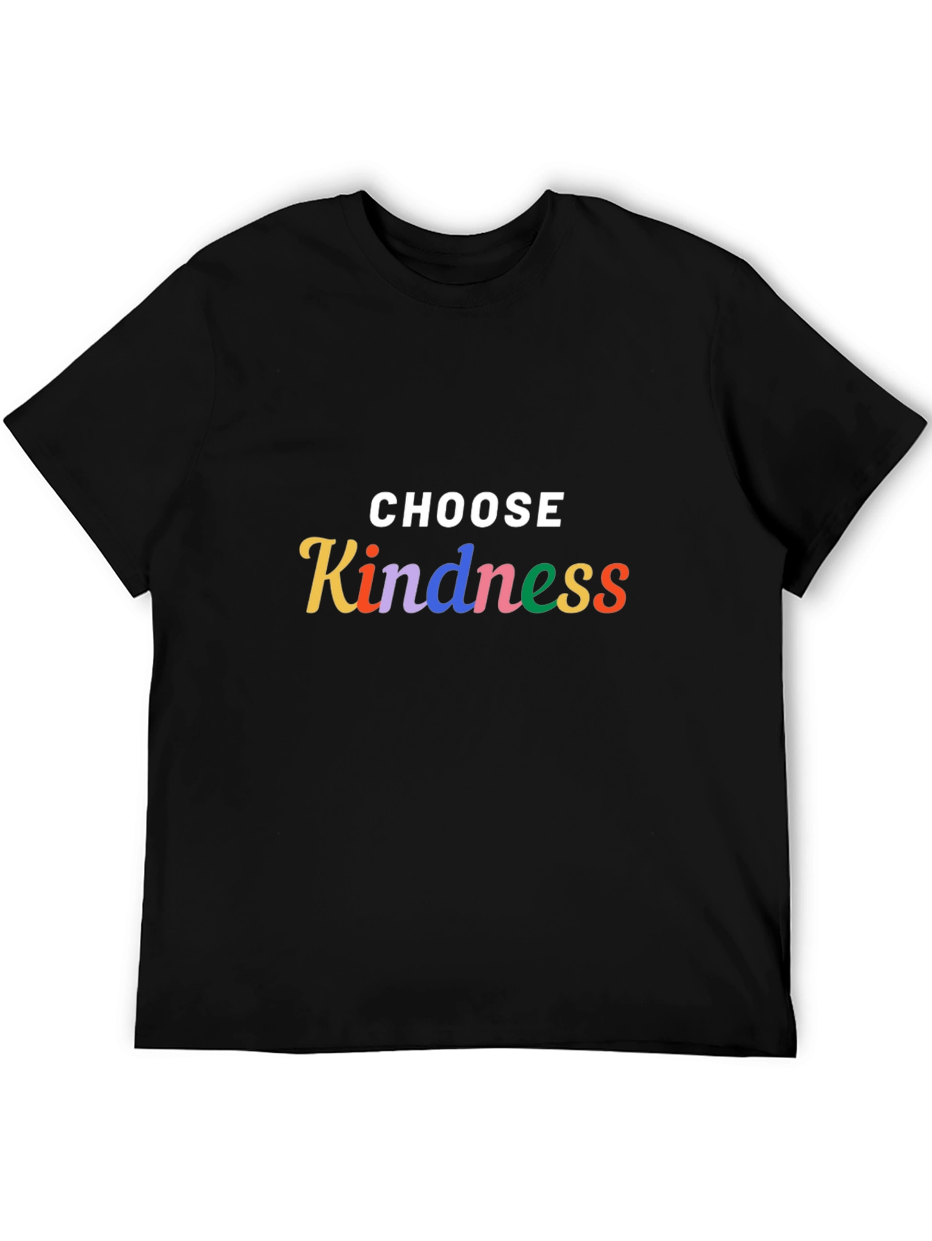 Black Choose Kindness T-Shirt - Black Crew Neck Tee view 5