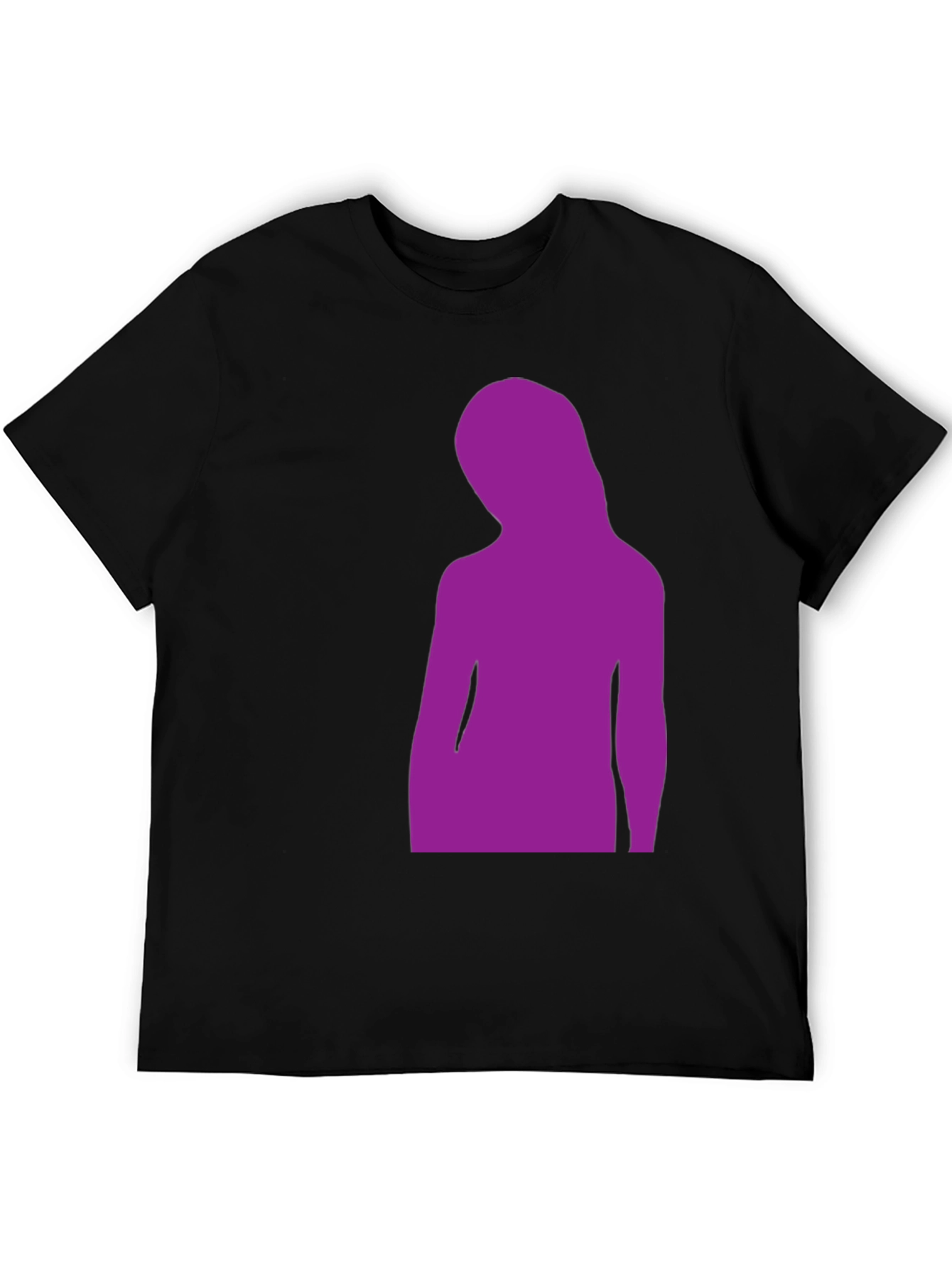 Black Purple Silhouette Graphic Black T-Shirt view 5