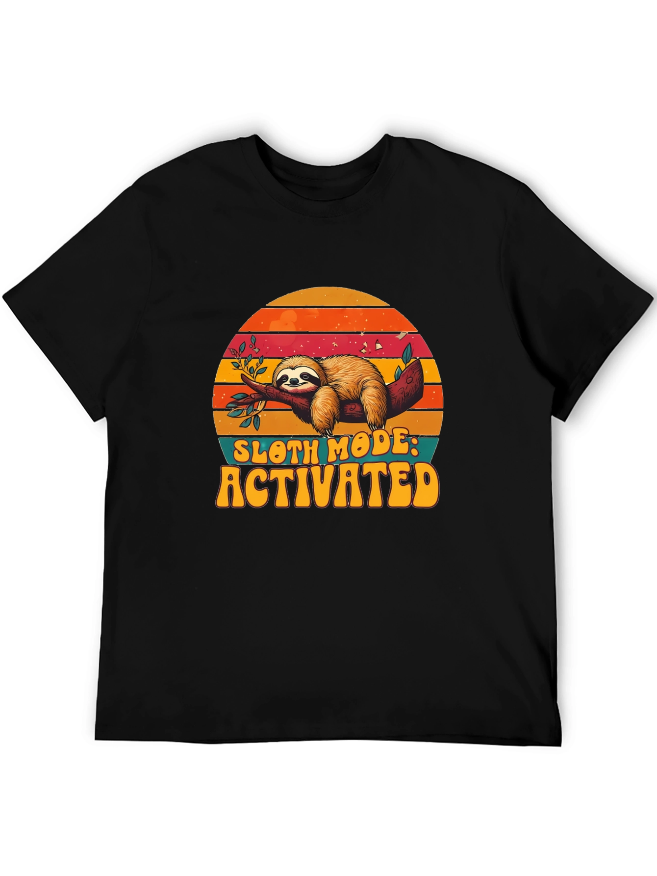 Black Sloth Mode Activated T-Shirt - Relaxed Fit view 5