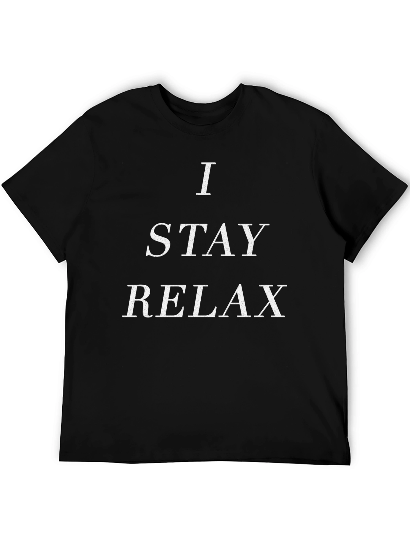 Black I STAY RELAX Black Graphic T-Shirt view 5