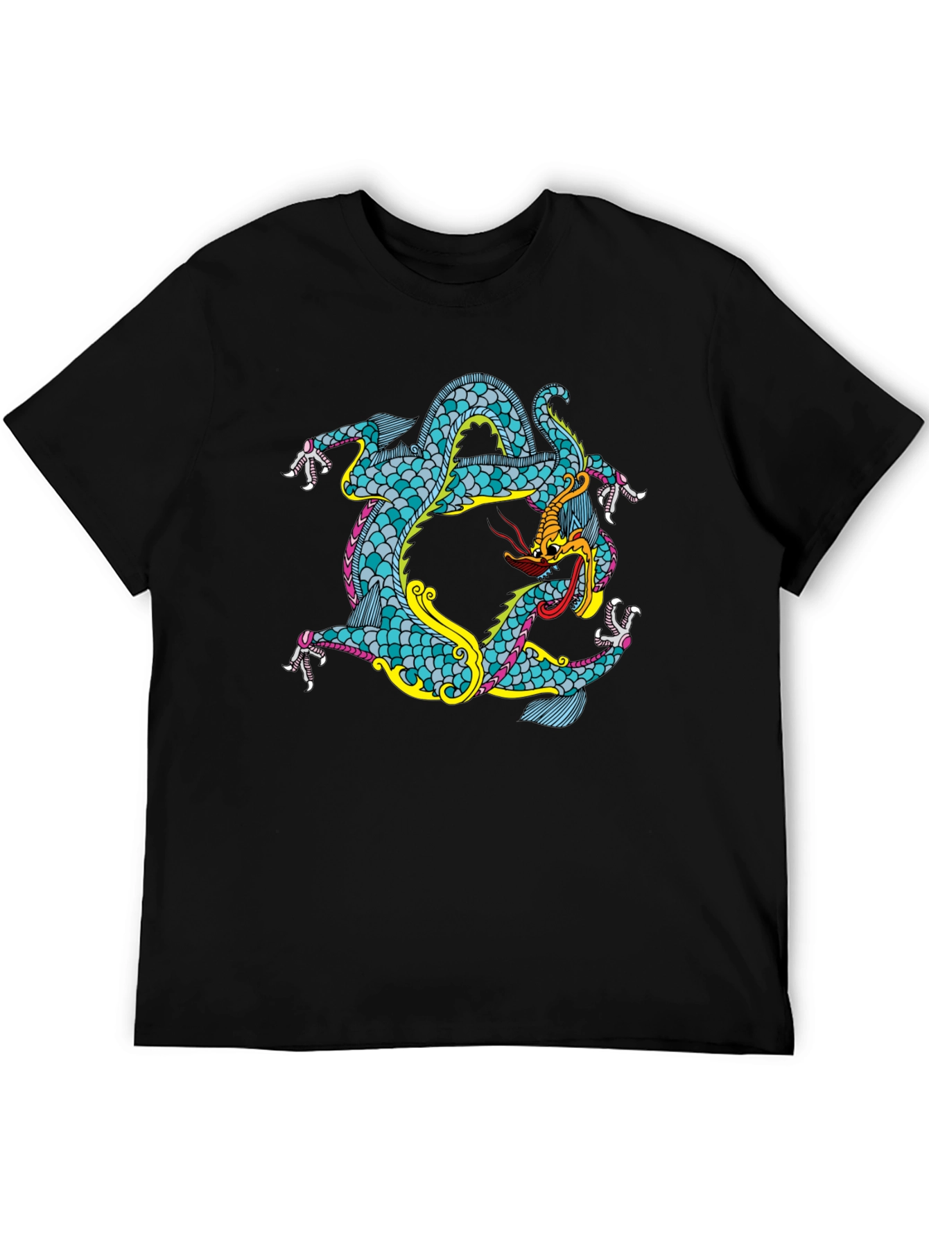 Black Dragon Graphic Black T-Shirt view 5