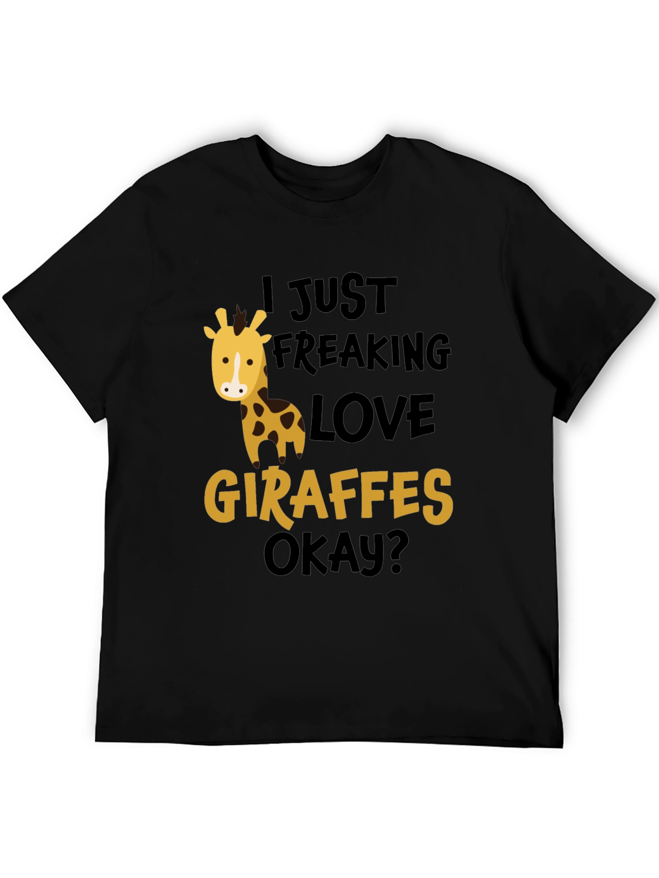 Black I Just Freaking Love Giraffes T-Shirt view 5