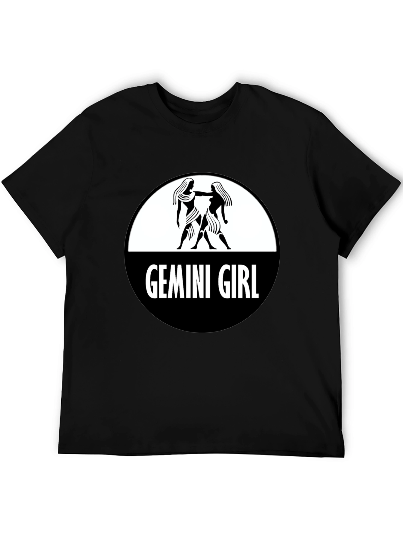 Black Gemini Girl Graphic Tee - Black T-Shirt view 5