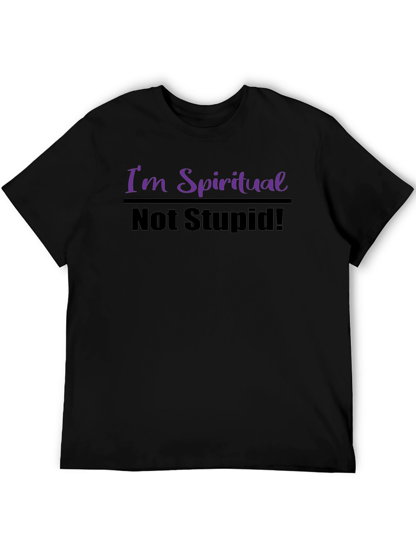 Black Spiritual But Not Stupid Graphic T-Shirt view 5