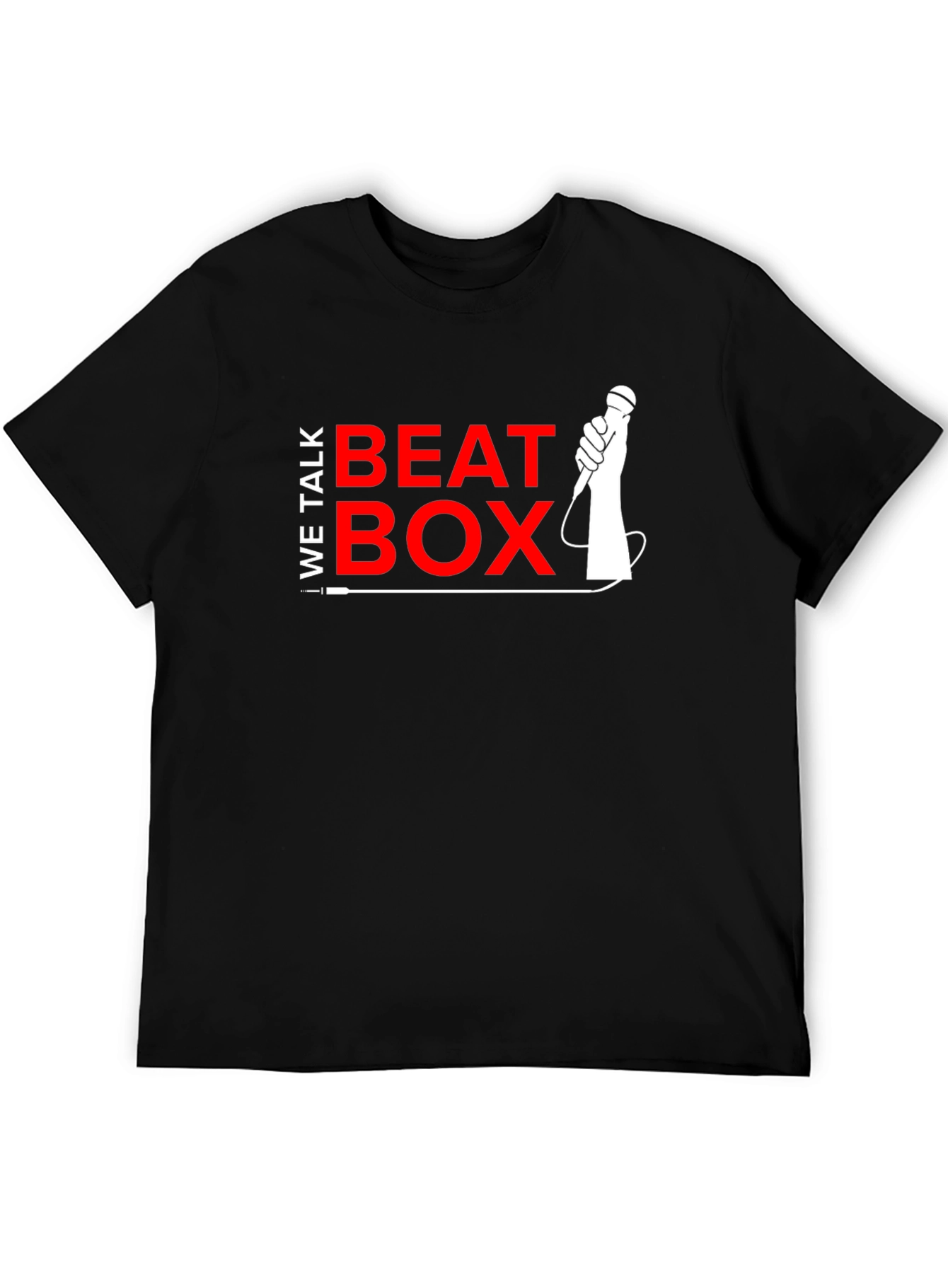 Black We Talk Beat Box Graphic T-Shirt view 5