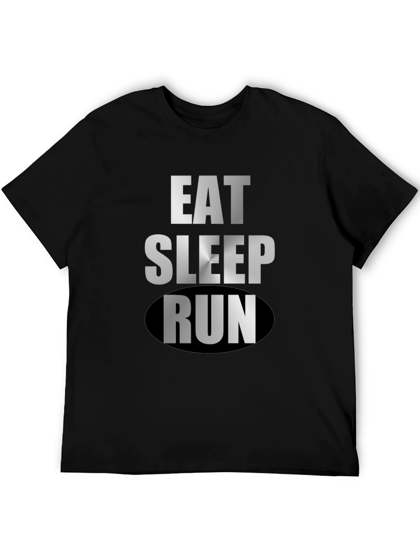 Black Eat Sleep Run Black Graphic Tee view 5