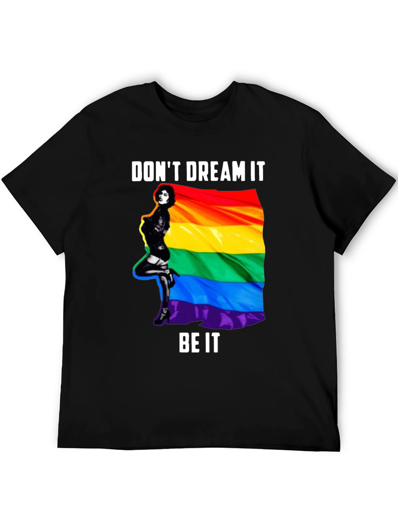 Black Don't Dream It Be It Pride T-Shirt view 5