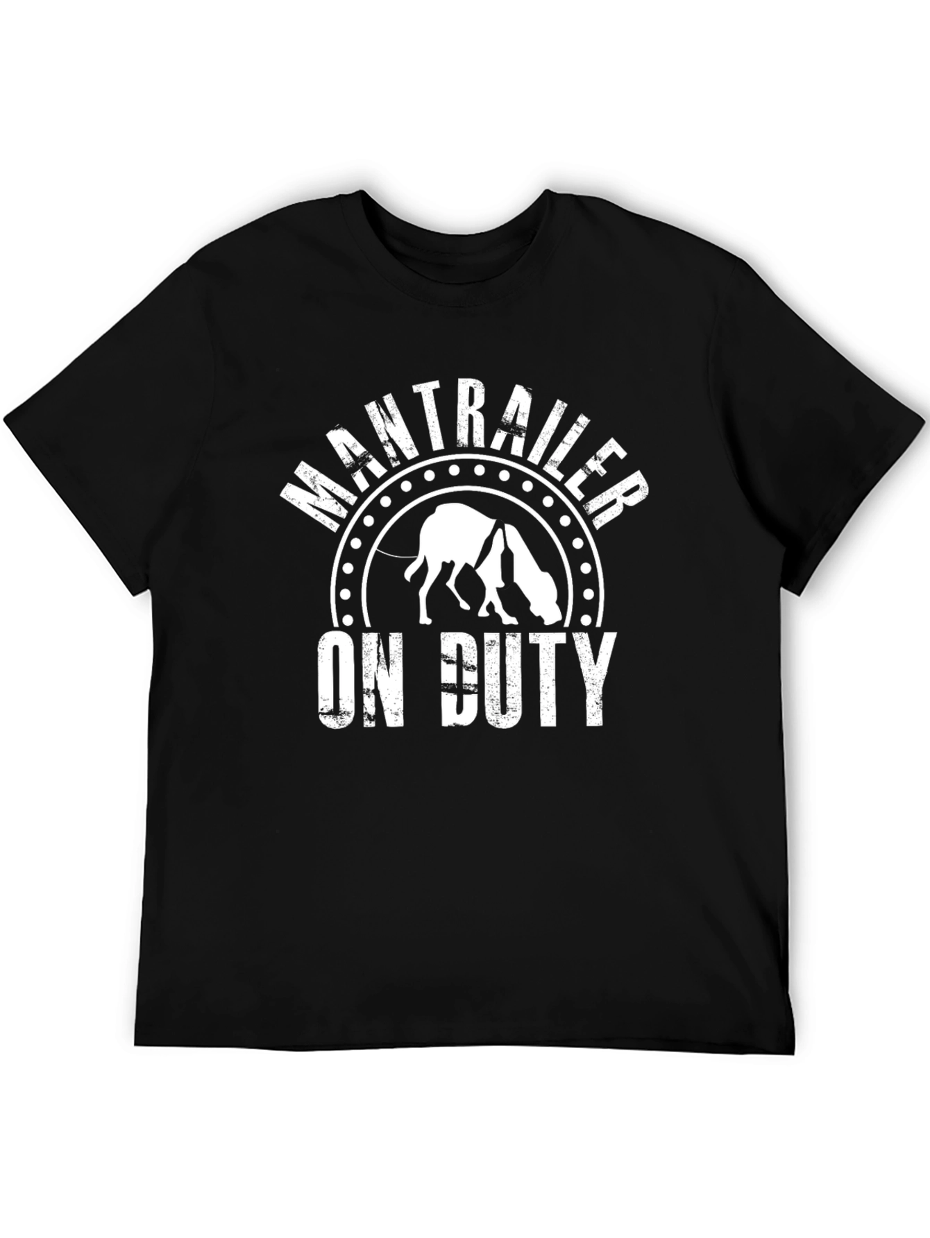 Black ManTrailer On Duty Graphic Tee - Black view 5
