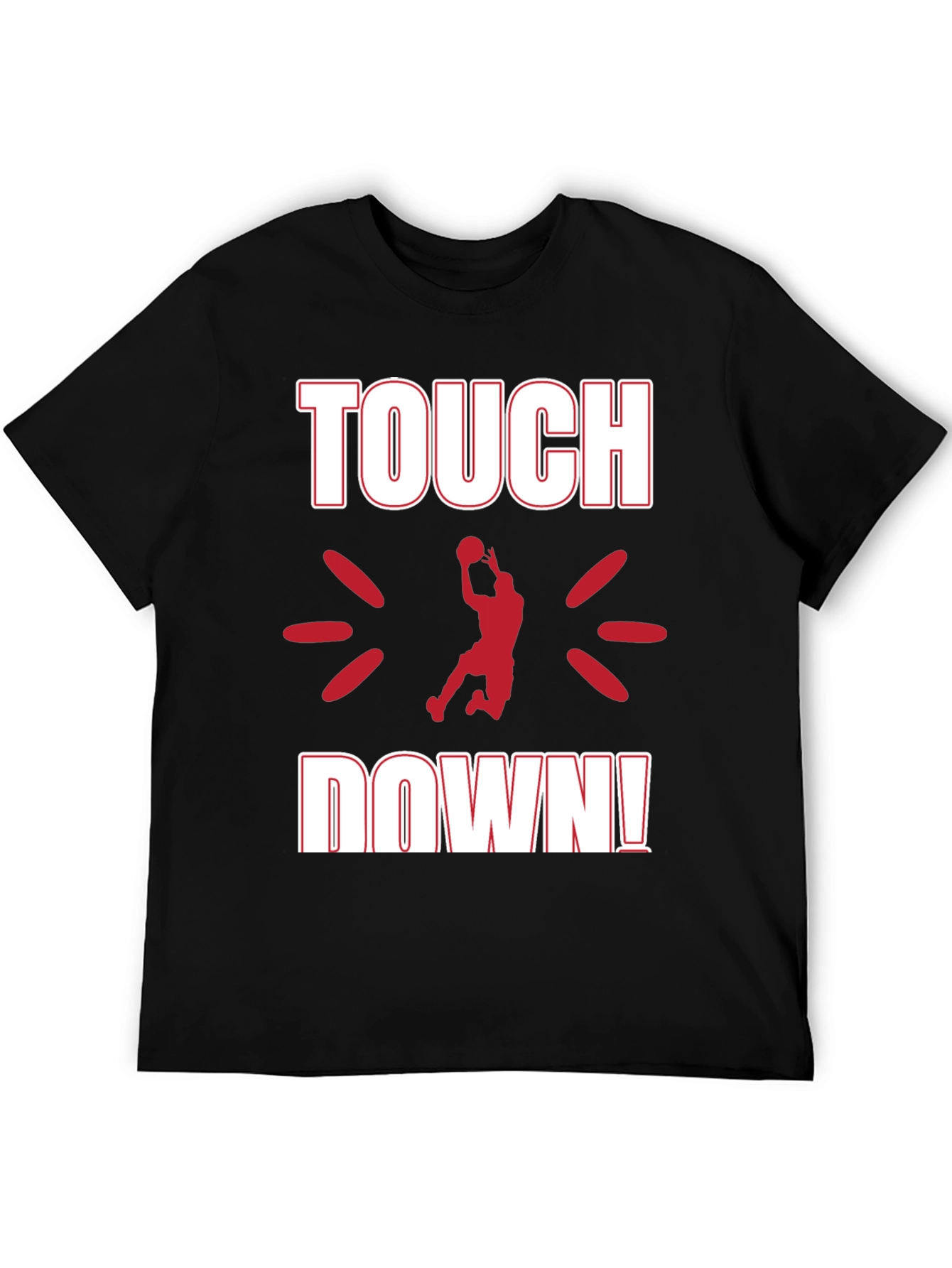 Black Touchdown Graphic Tee - Black Cotton Jersey view 5