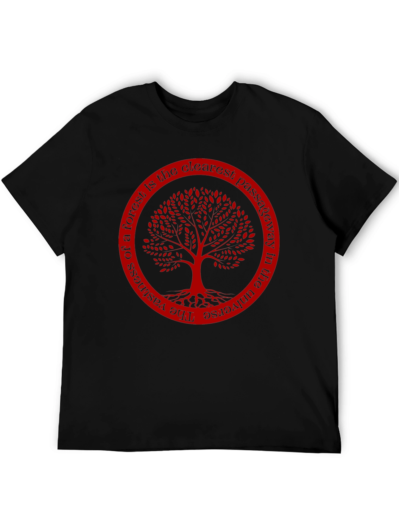 Black Tree of Life T-Shirt - Forest Passageway Tee view 5