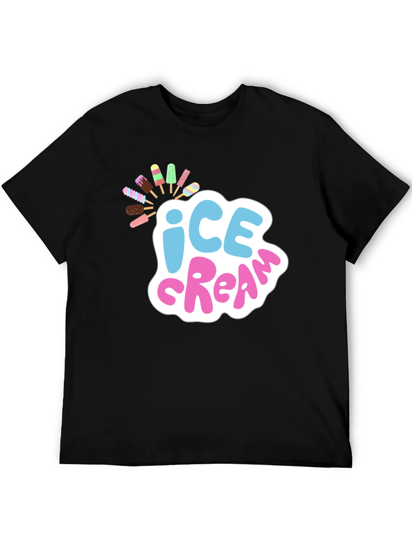 Black Ice Cream Graphic T-Shirt - Fun Summer Style view 5