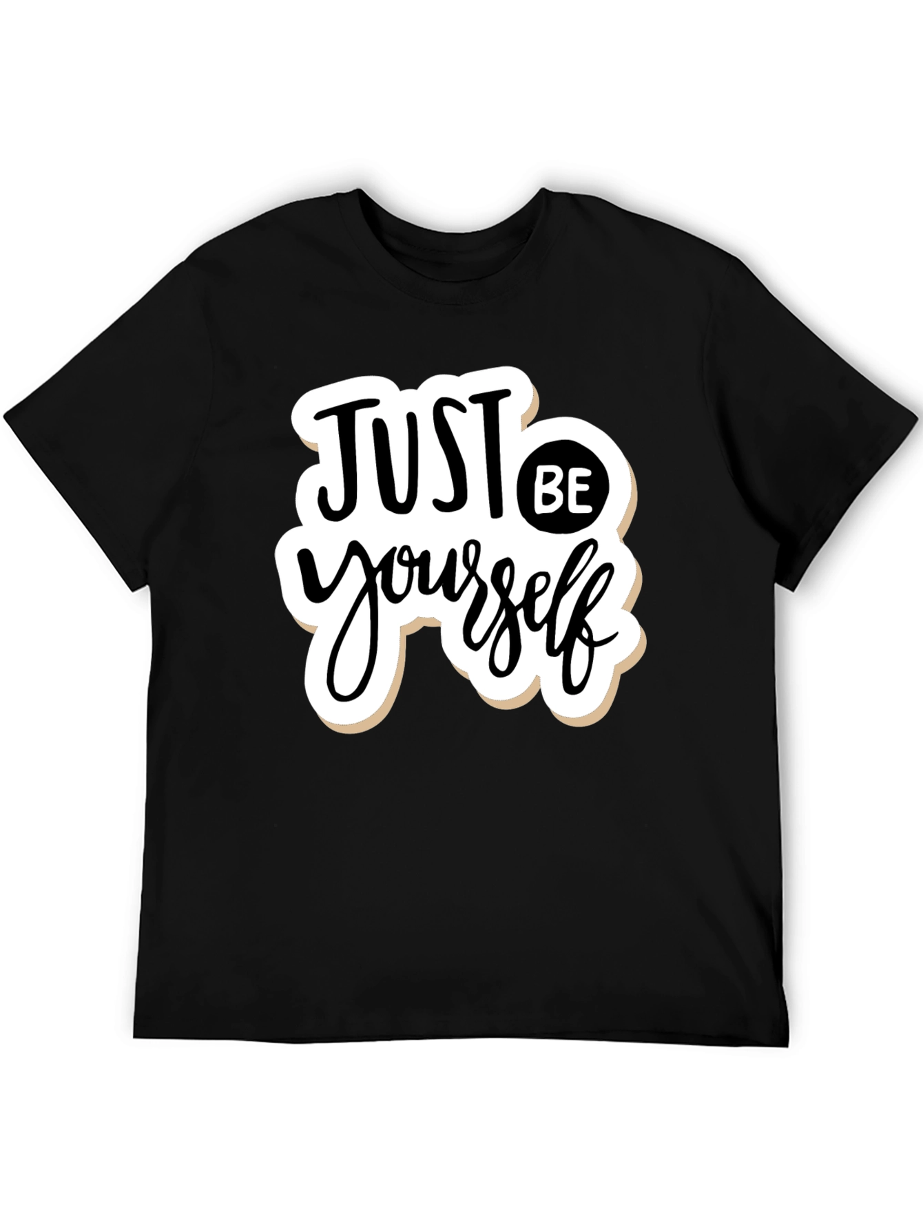 Black Just Be Yourself Graphic T-Shirt - Black view 5