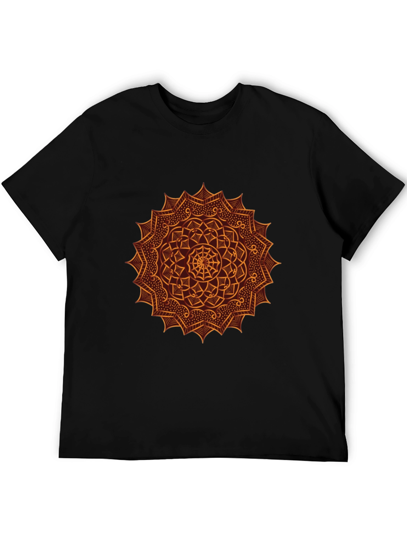 Black Mandala Graphic Tee - Black view 5
