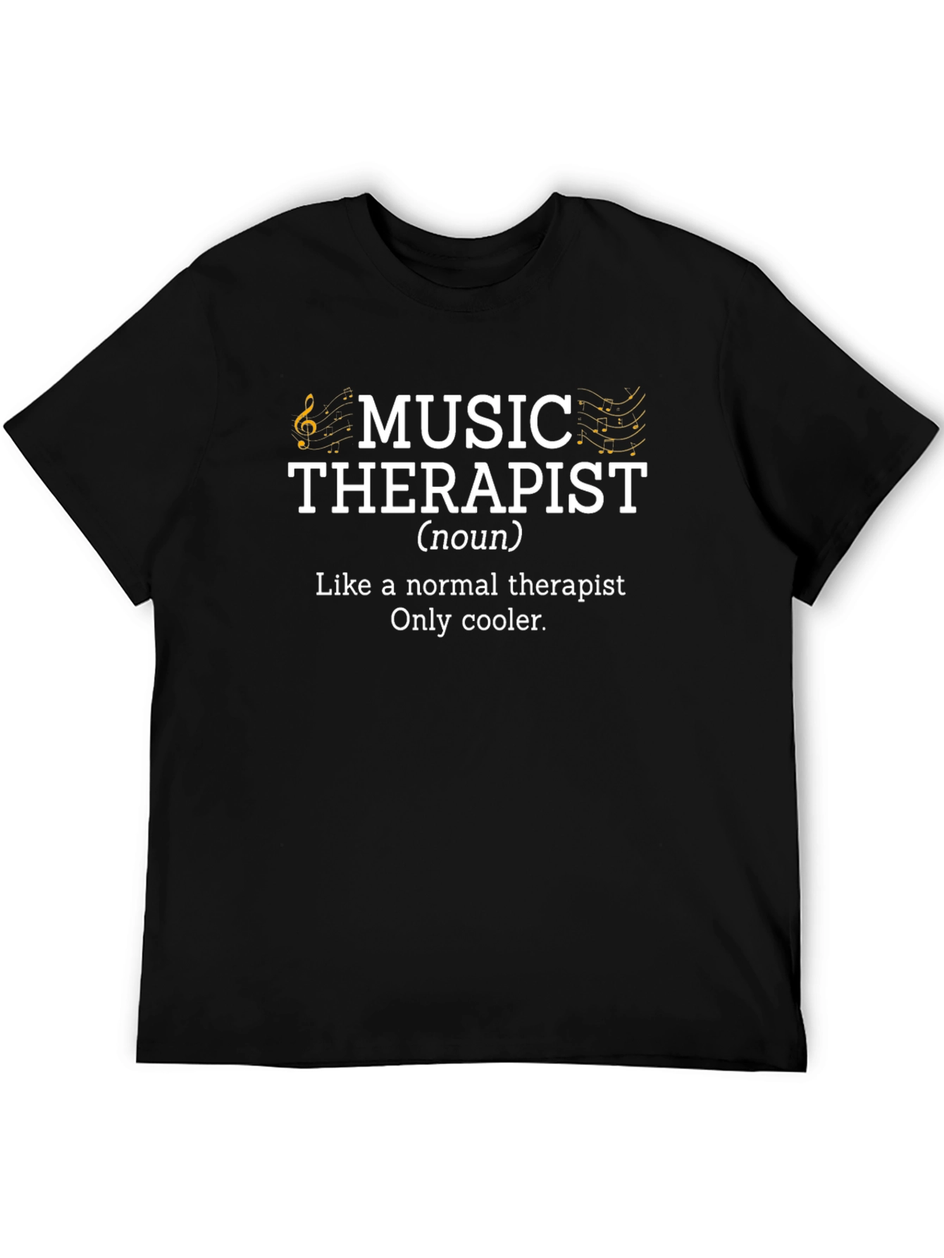 Black Music Therapist Novelty Graphic T-Shirt view 5