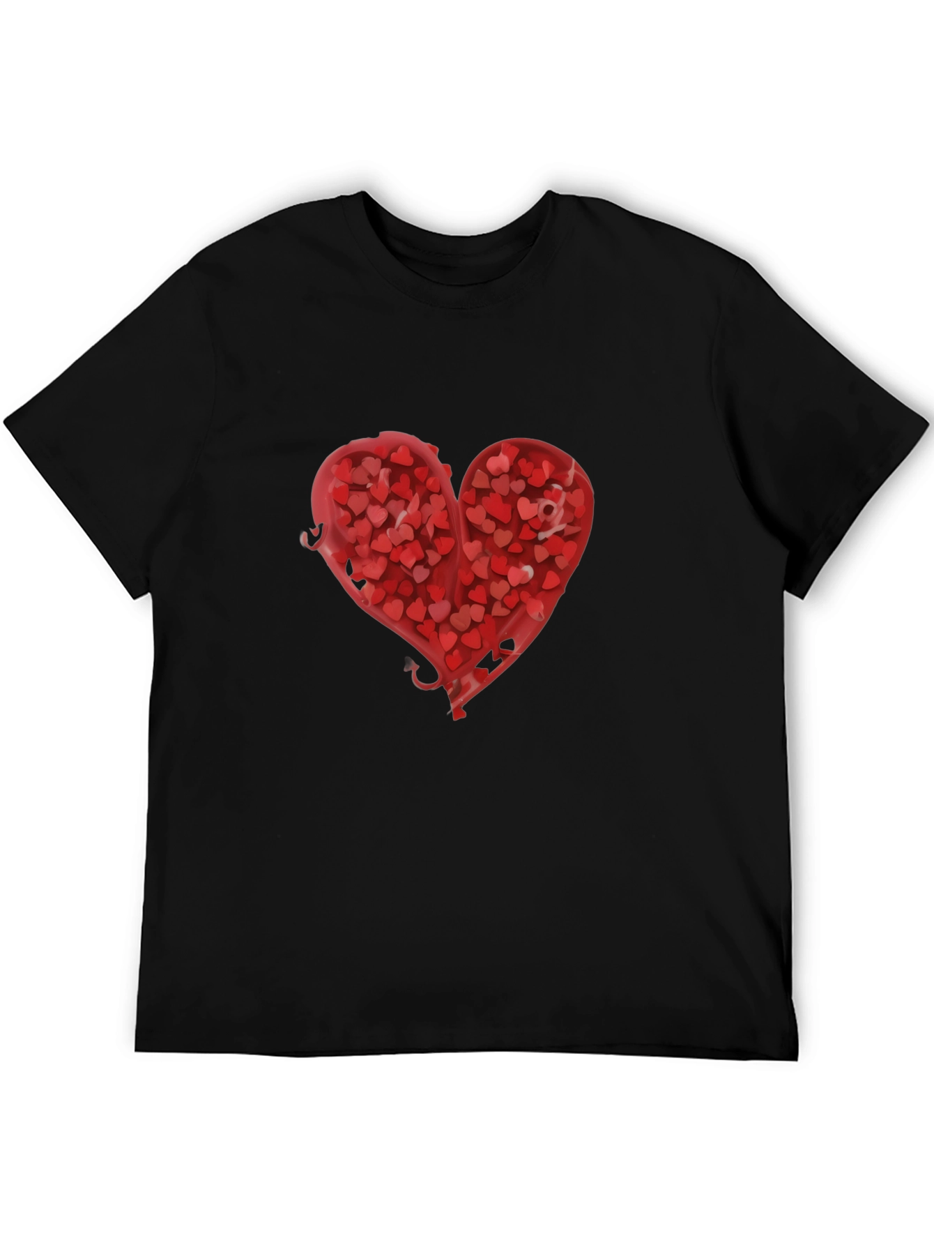 Black Heart Full of Hearts Graphic T-Shirt view 5