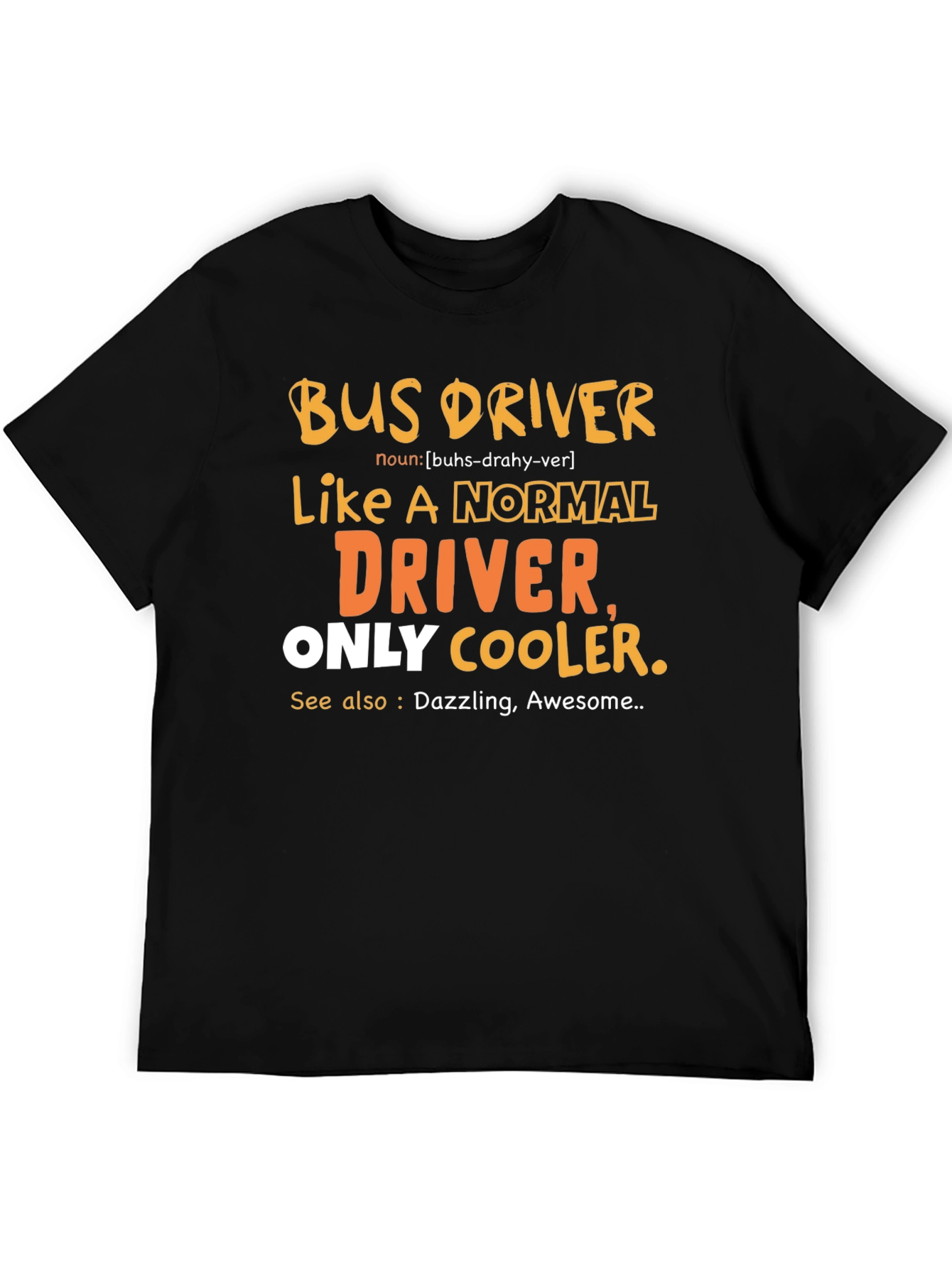 Black Bus Driver Graphic Tee - Cool & Awesome view 5