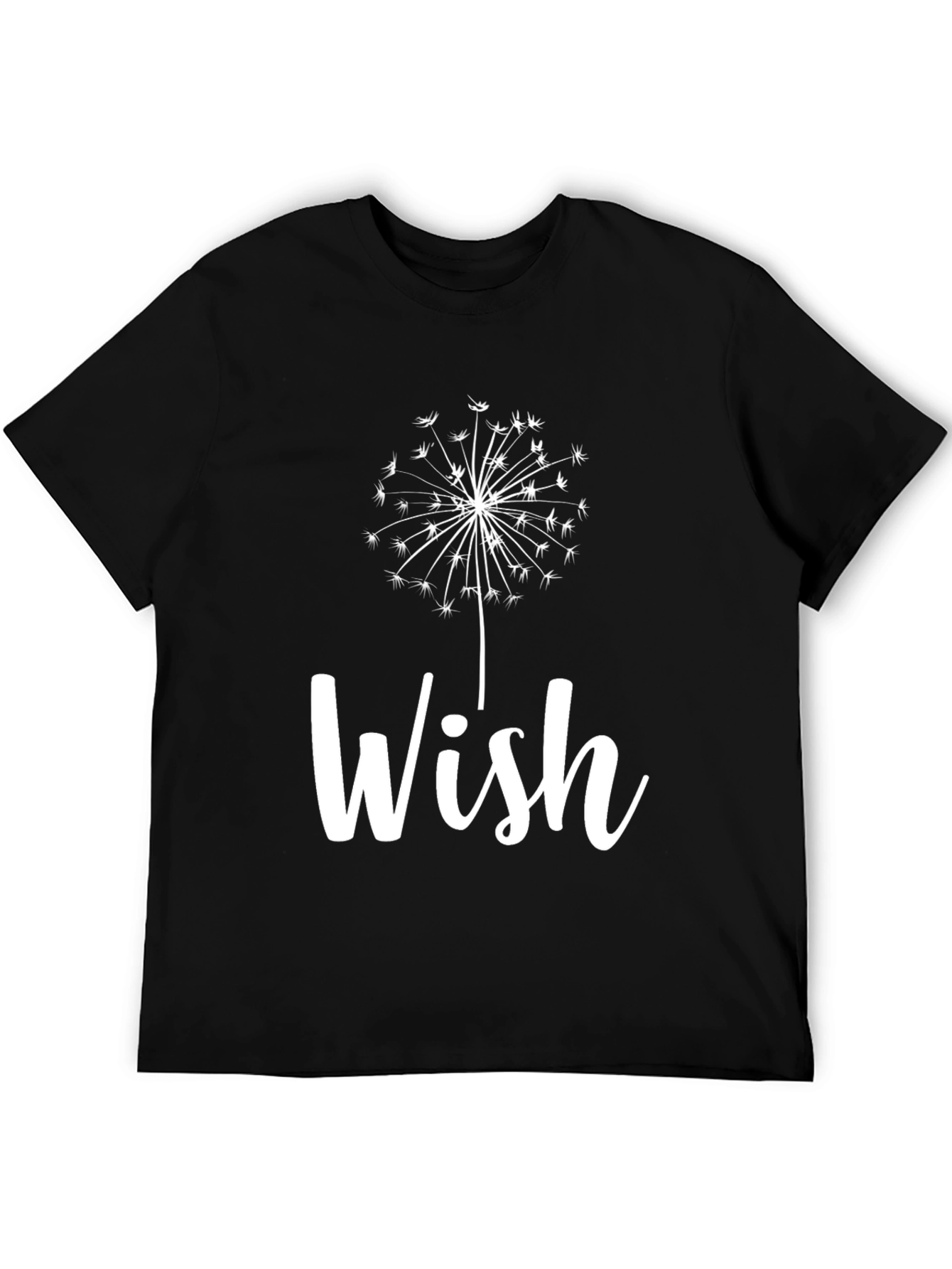 Black Wish Dandelion Graphic T-Shirt - Soft Cotton Tee view 5