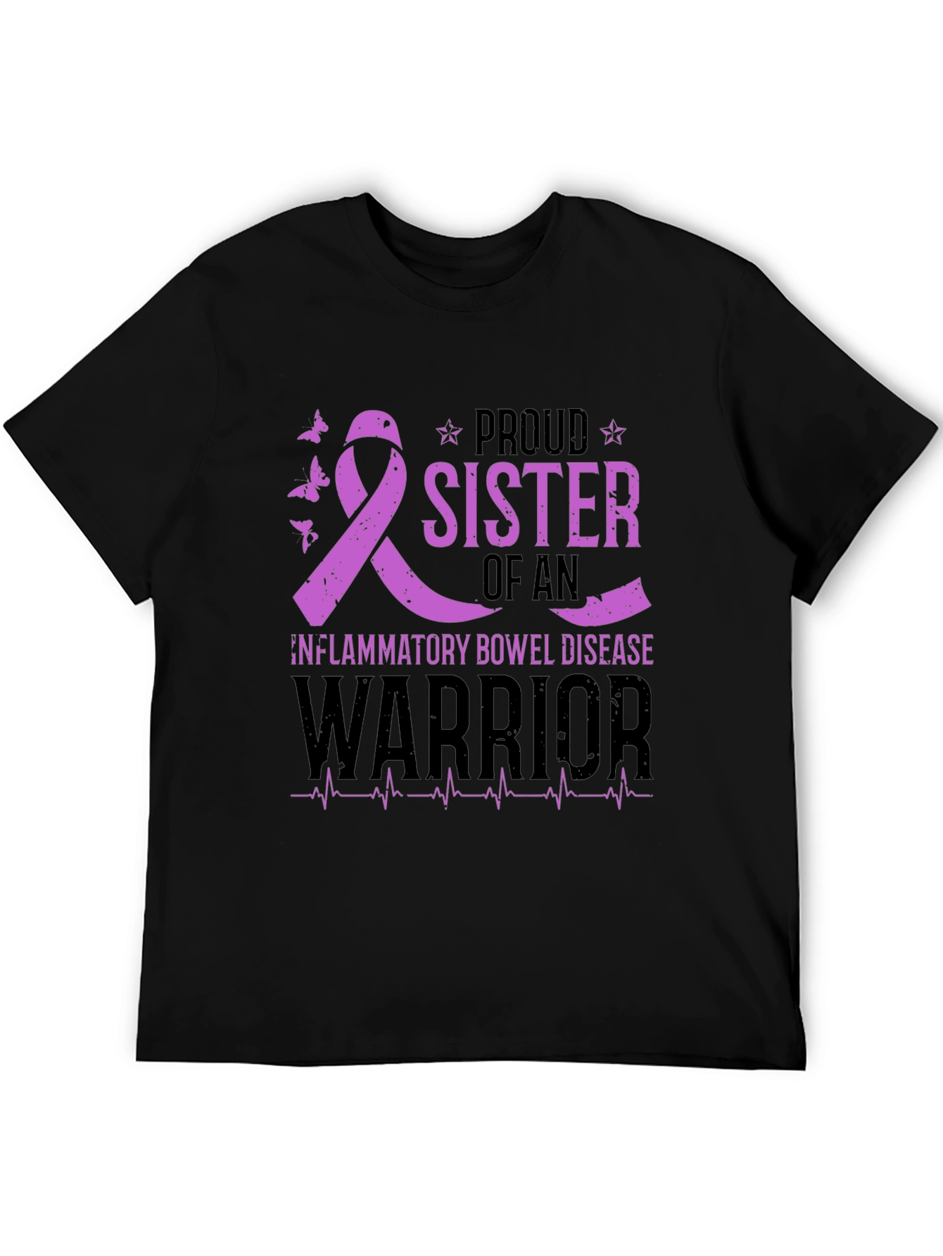 Black Proud Sister Inflammatory Bowel Disease Awareness T-Shirt view 5