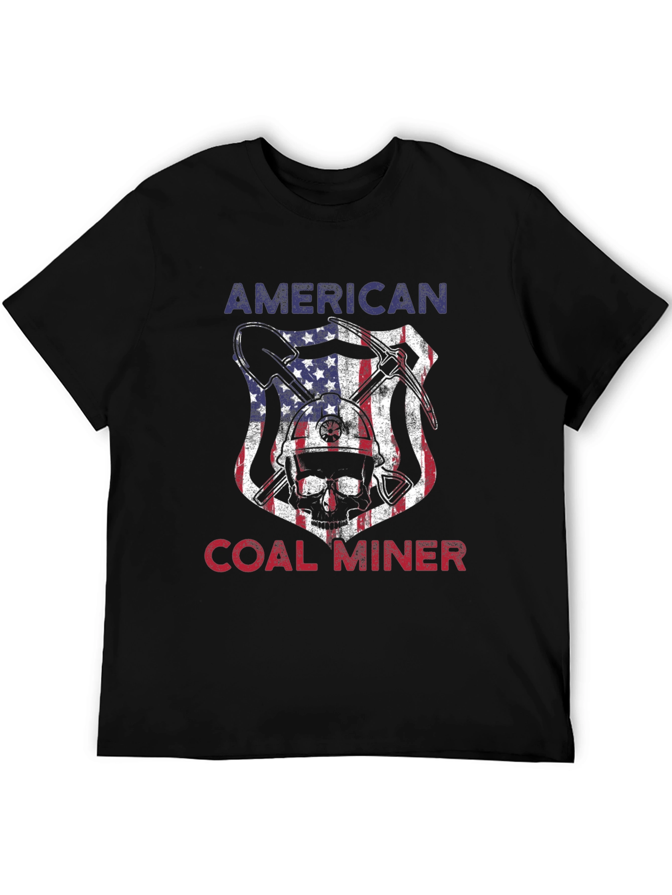 Black American Coal Miner Graphic Tee view 5
