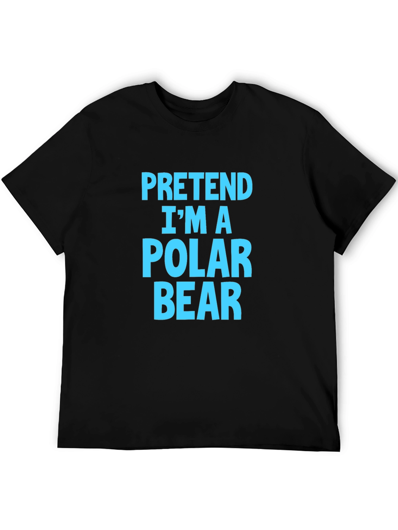 Black Pretend I'm A Polar Bear T-Shirt Funny Costume Tee view 5