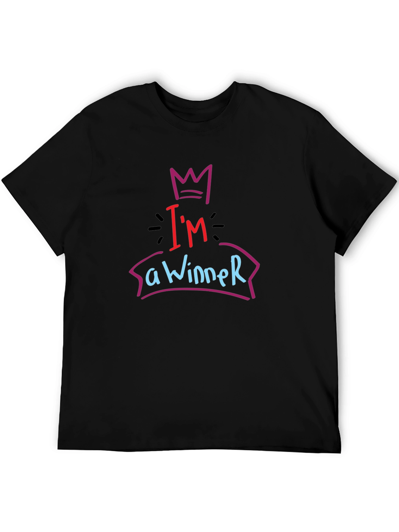 Black I'm a Winner Graphic Tee - Black T-Shirt view 5