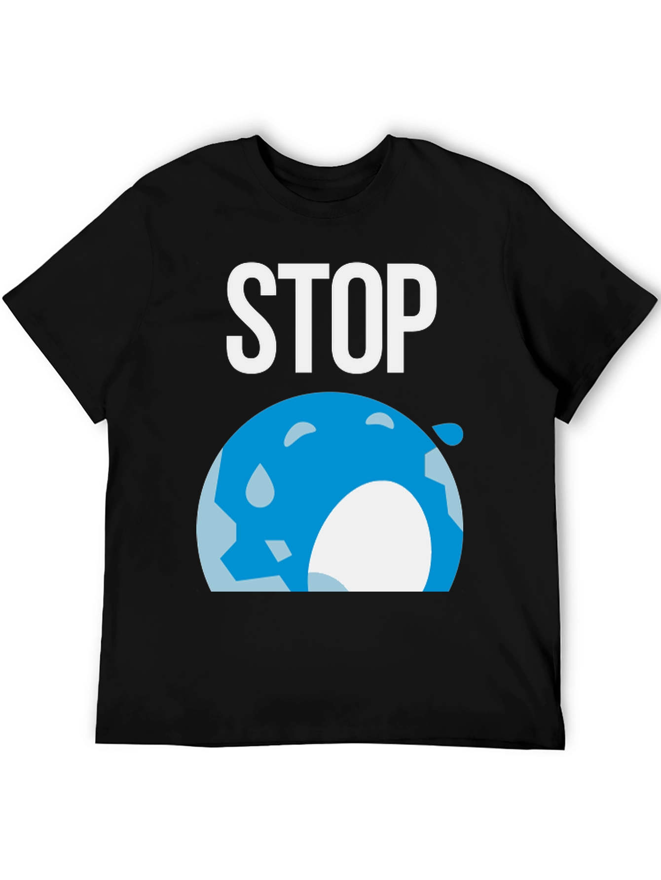 Black Stop Global Warming Graphic T-Shirt view 5