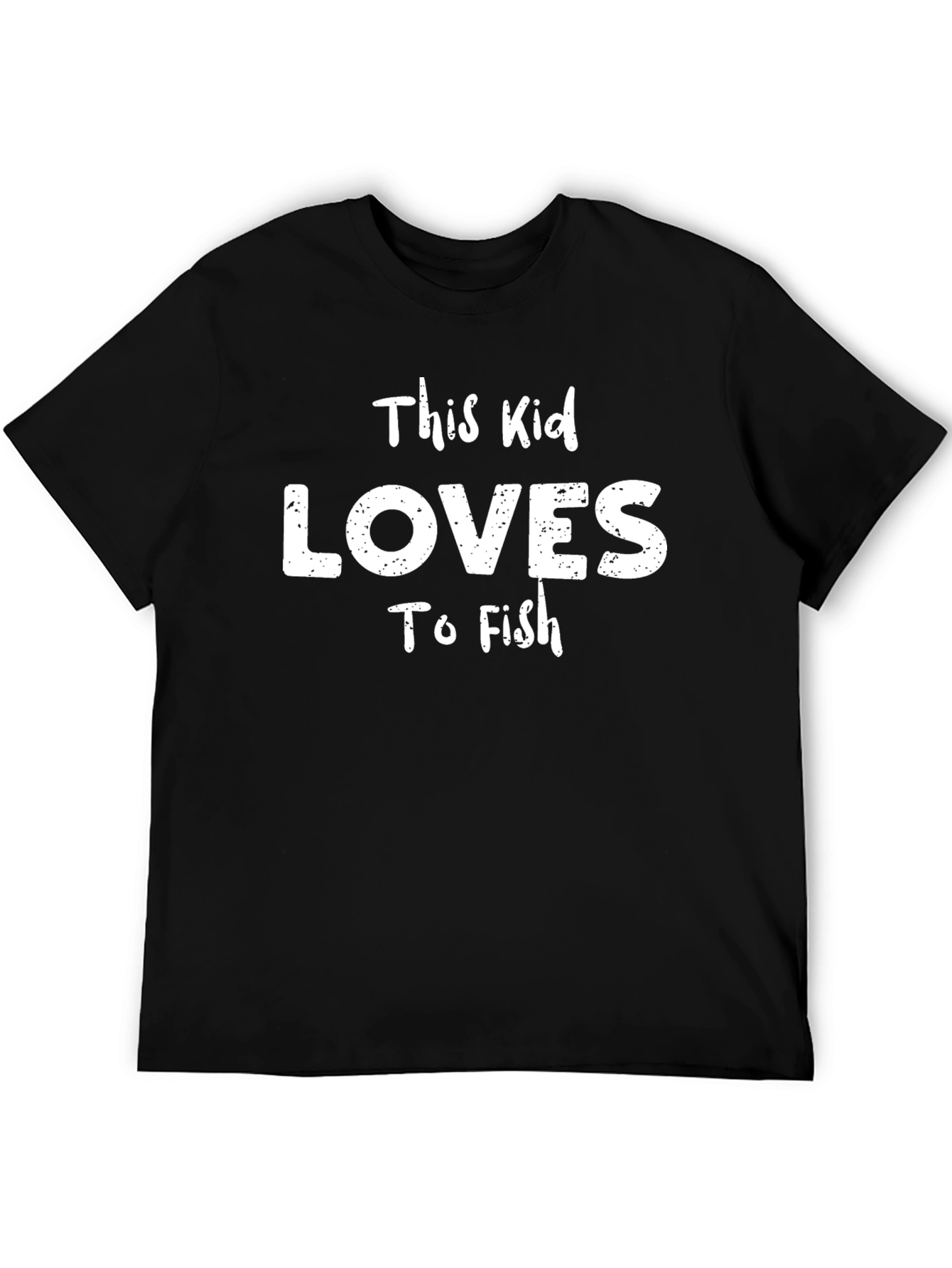 Black This Kid Loves To Fish - Graphic T-Shirt view 5