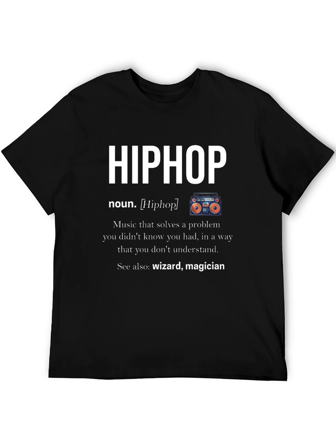 Black Hiphop Definition Black T-Shirt view 5