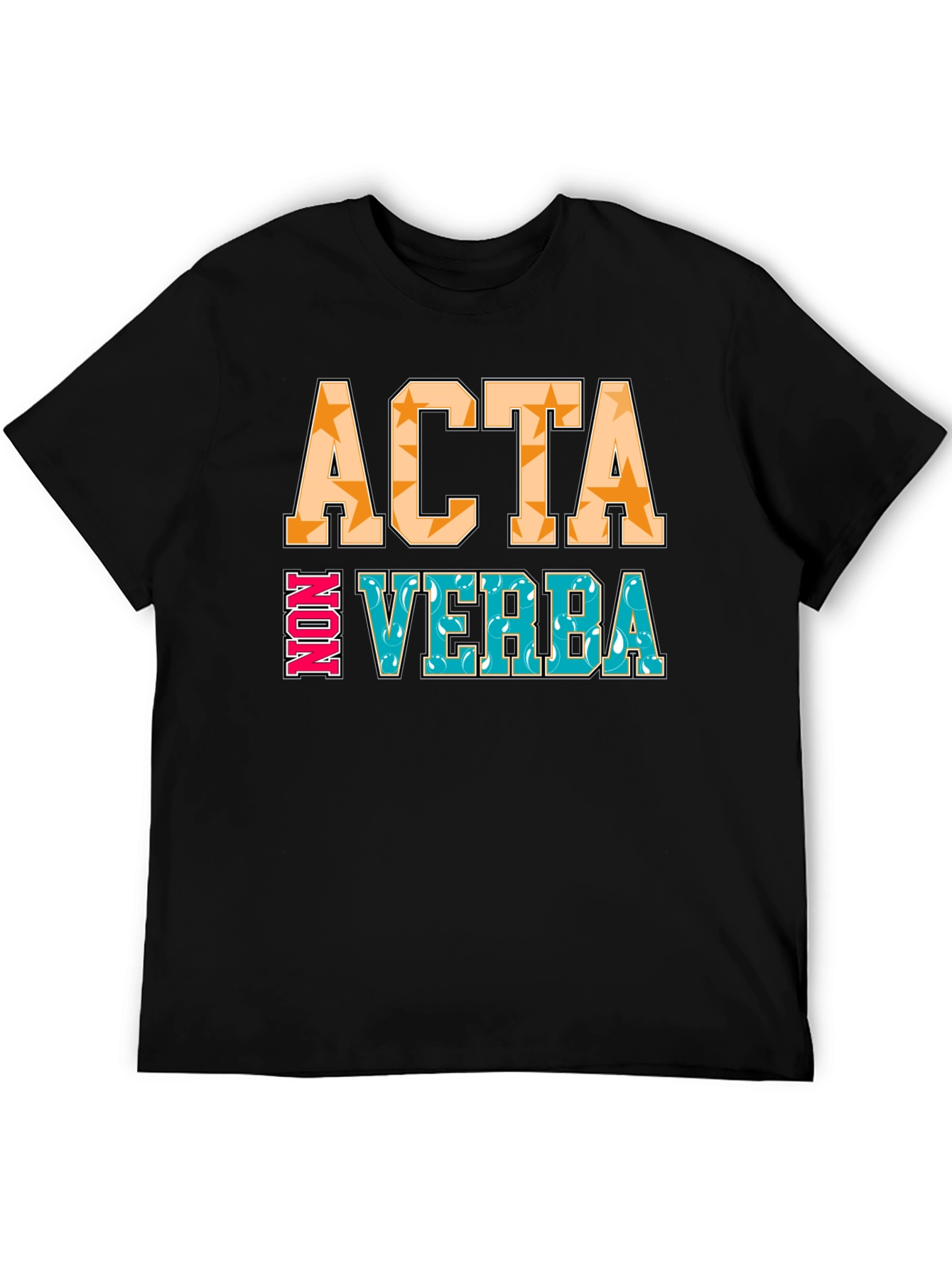 Black Acta Non Verba Graphic Tee - Action Over Words view 5