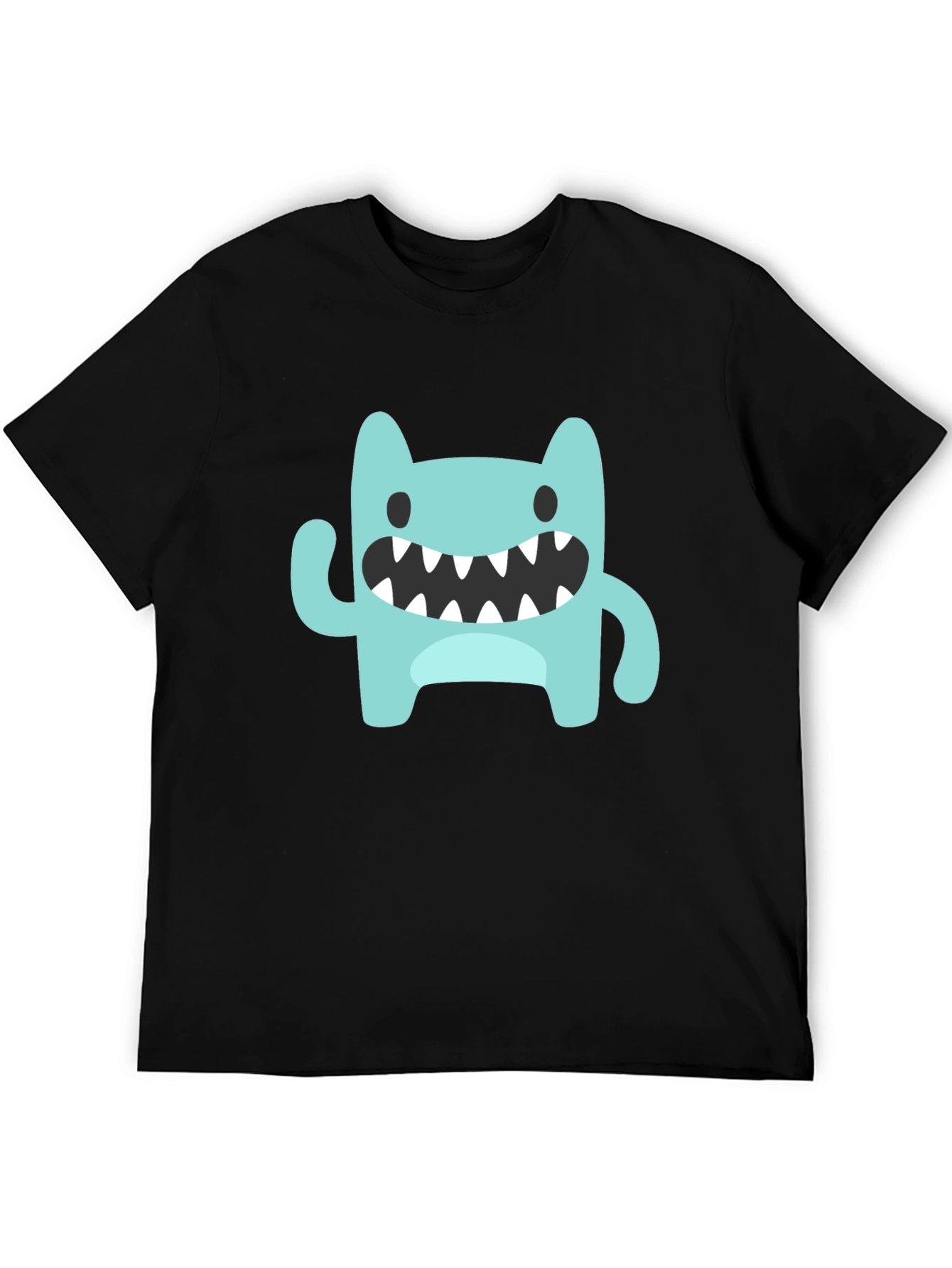 Black Monster Graphic Black Tee | Fun Casual Wear view 5