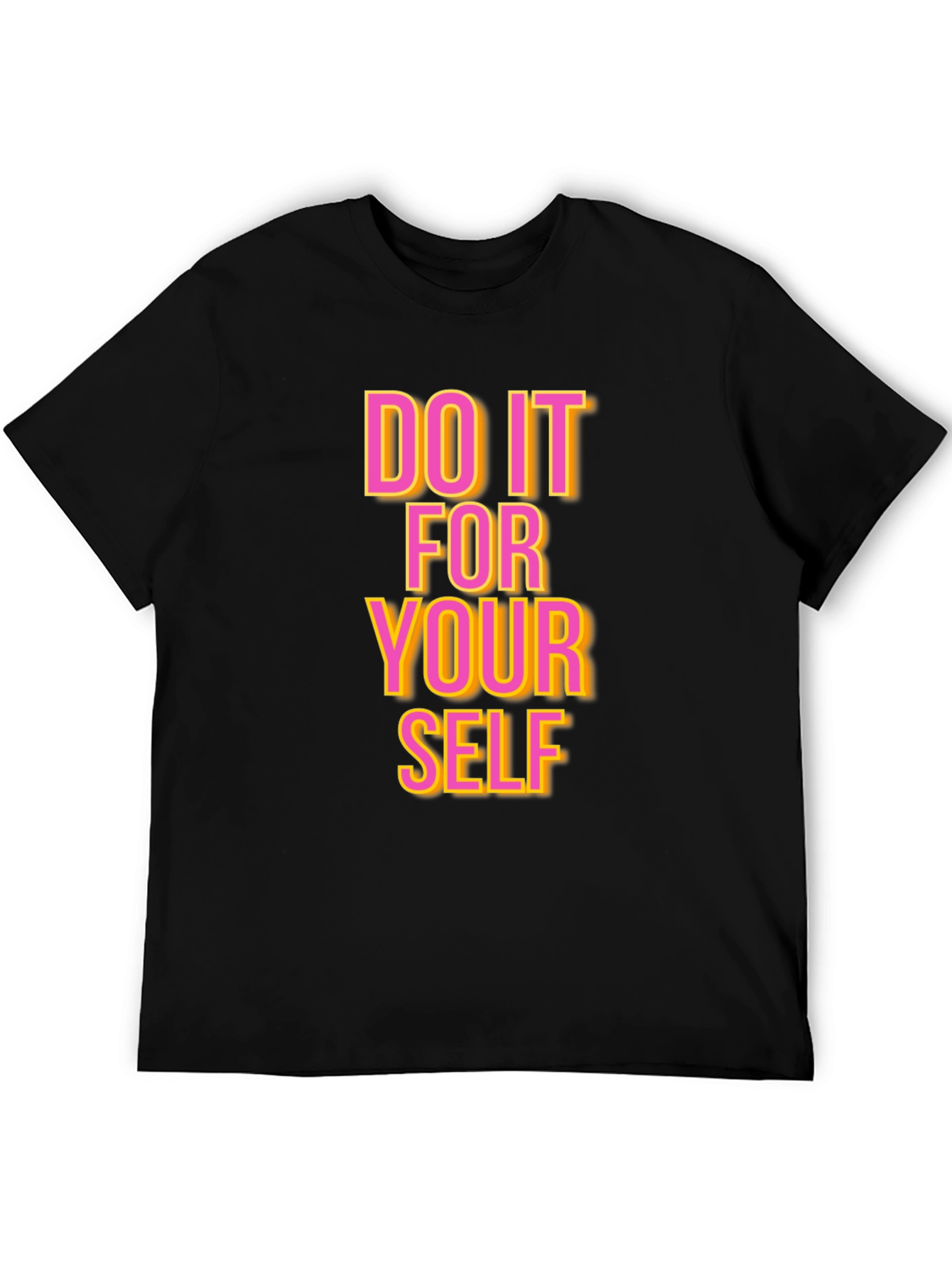 Black Motivational Graphic Tee: Do It For Yourself T-Shirt view 5