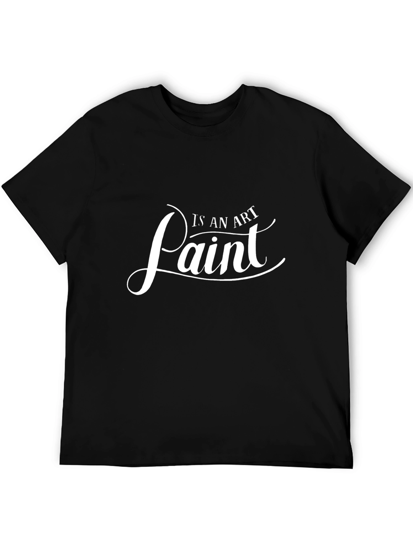Black Paint is an Art Graphic Tee - Unisex Black T-Shirt view 5