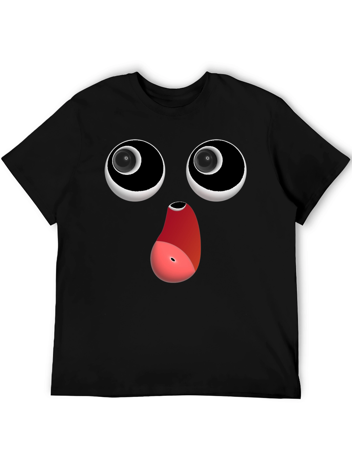 Black Funny Face Black T-Shirt view 5