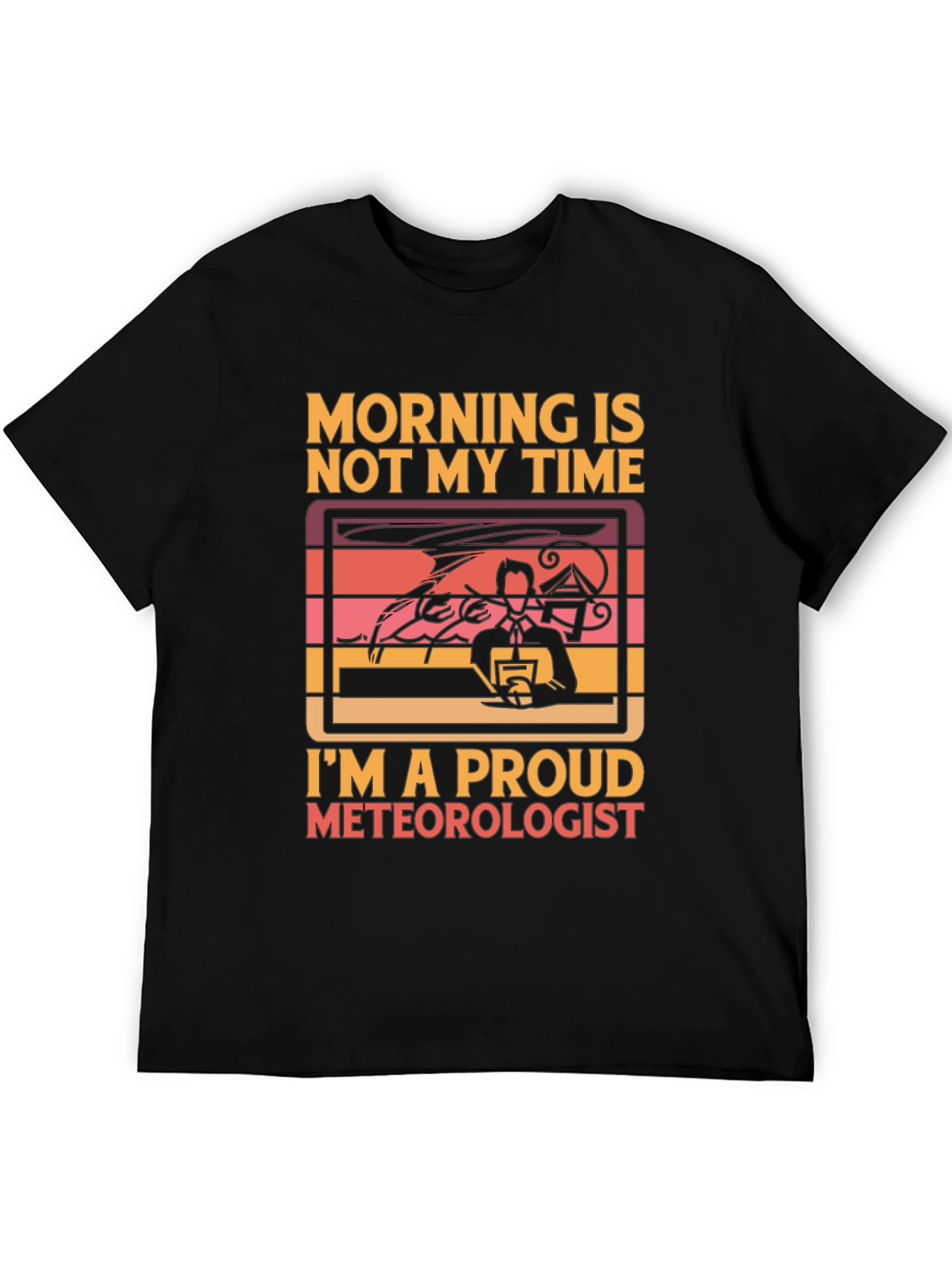 Black Proud Meteorologist T-Shirt view 5