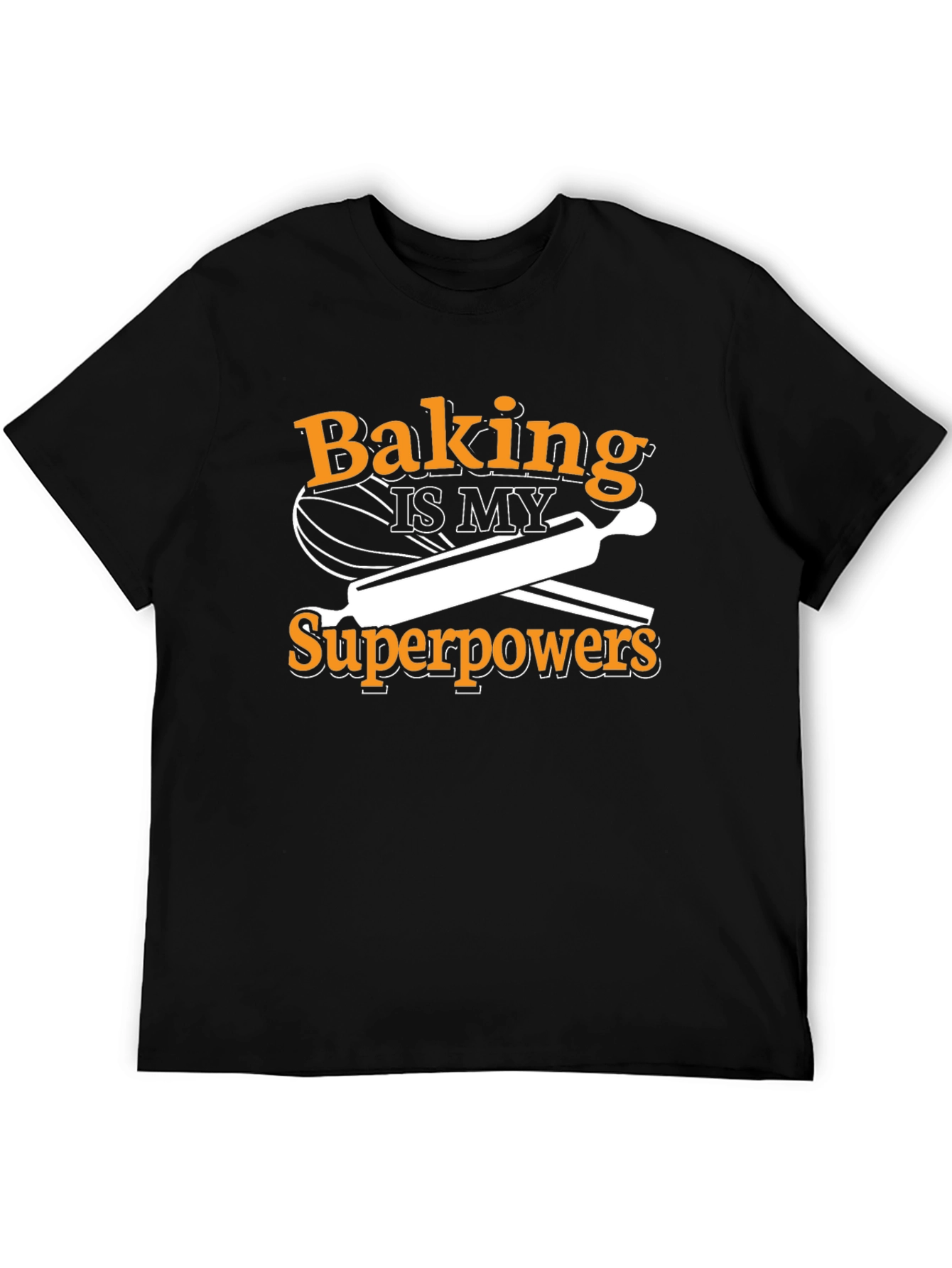 Black Baking Superpower T-Shirt - Black Cotton view 5