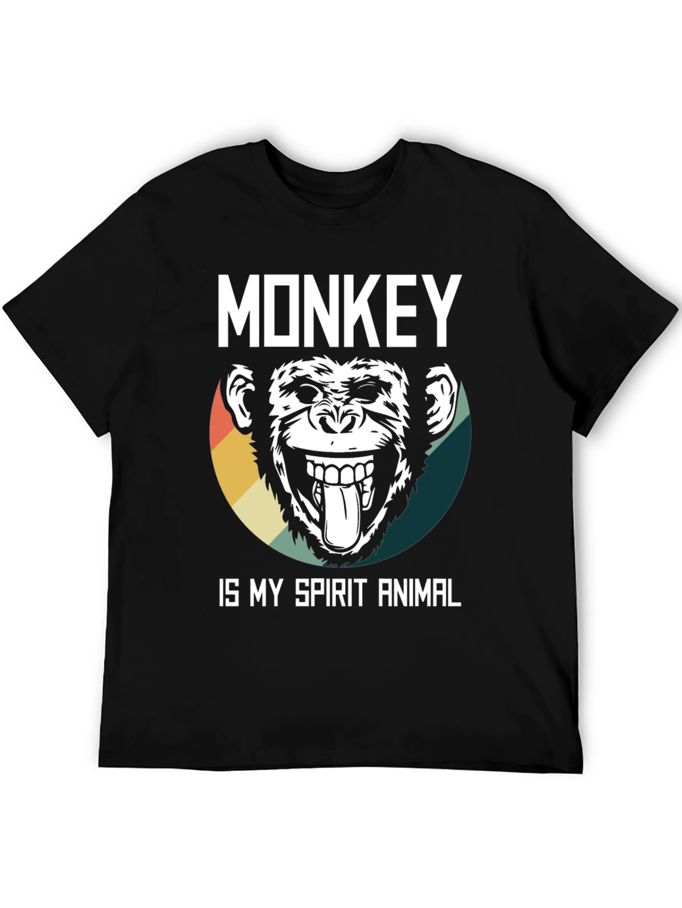 Black Monkey Spirit Animal Graphic Tee view 5