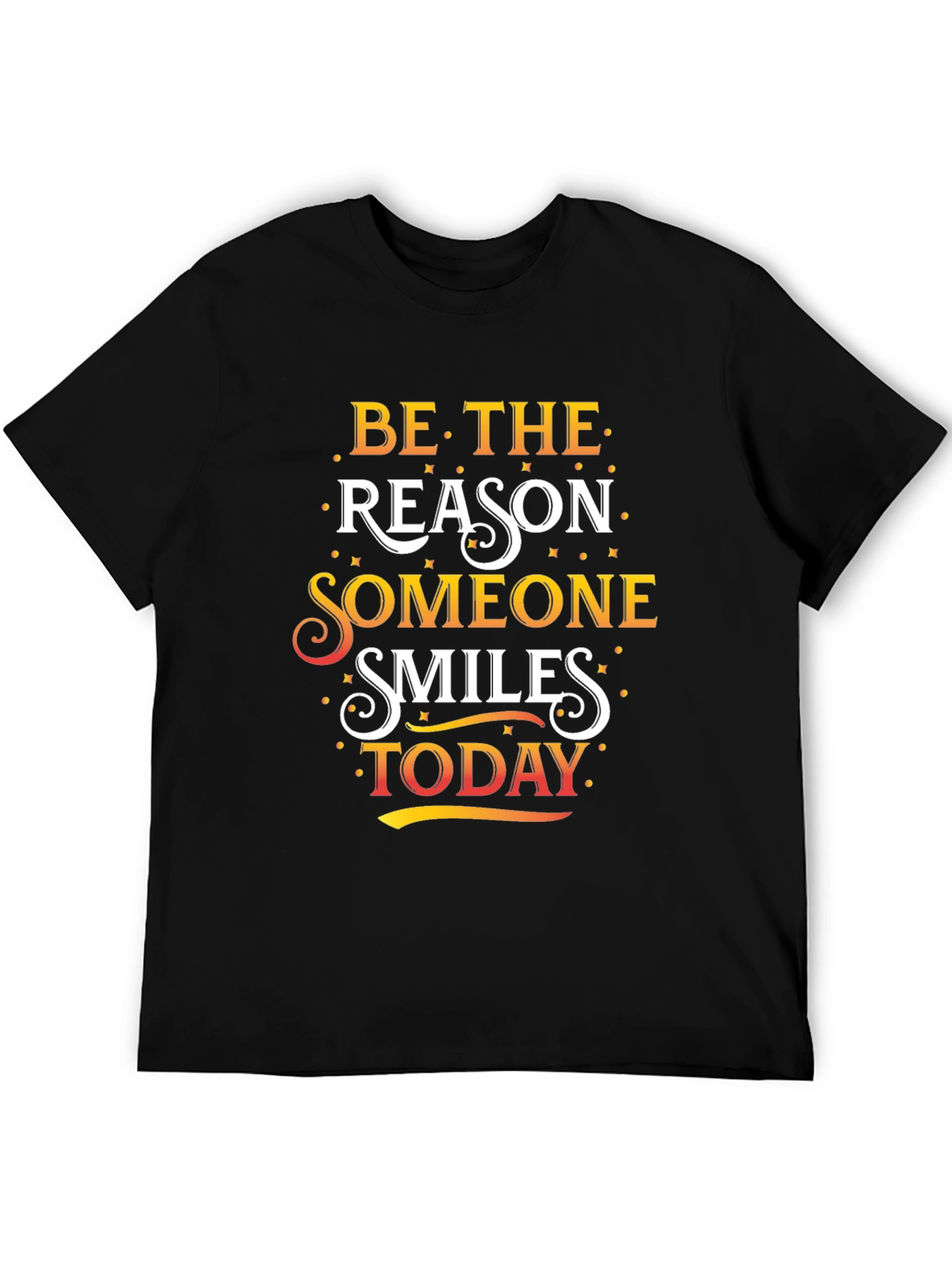 Black Inspirational Graphic Tee - Be The Reason Someone Smiles Today view 5