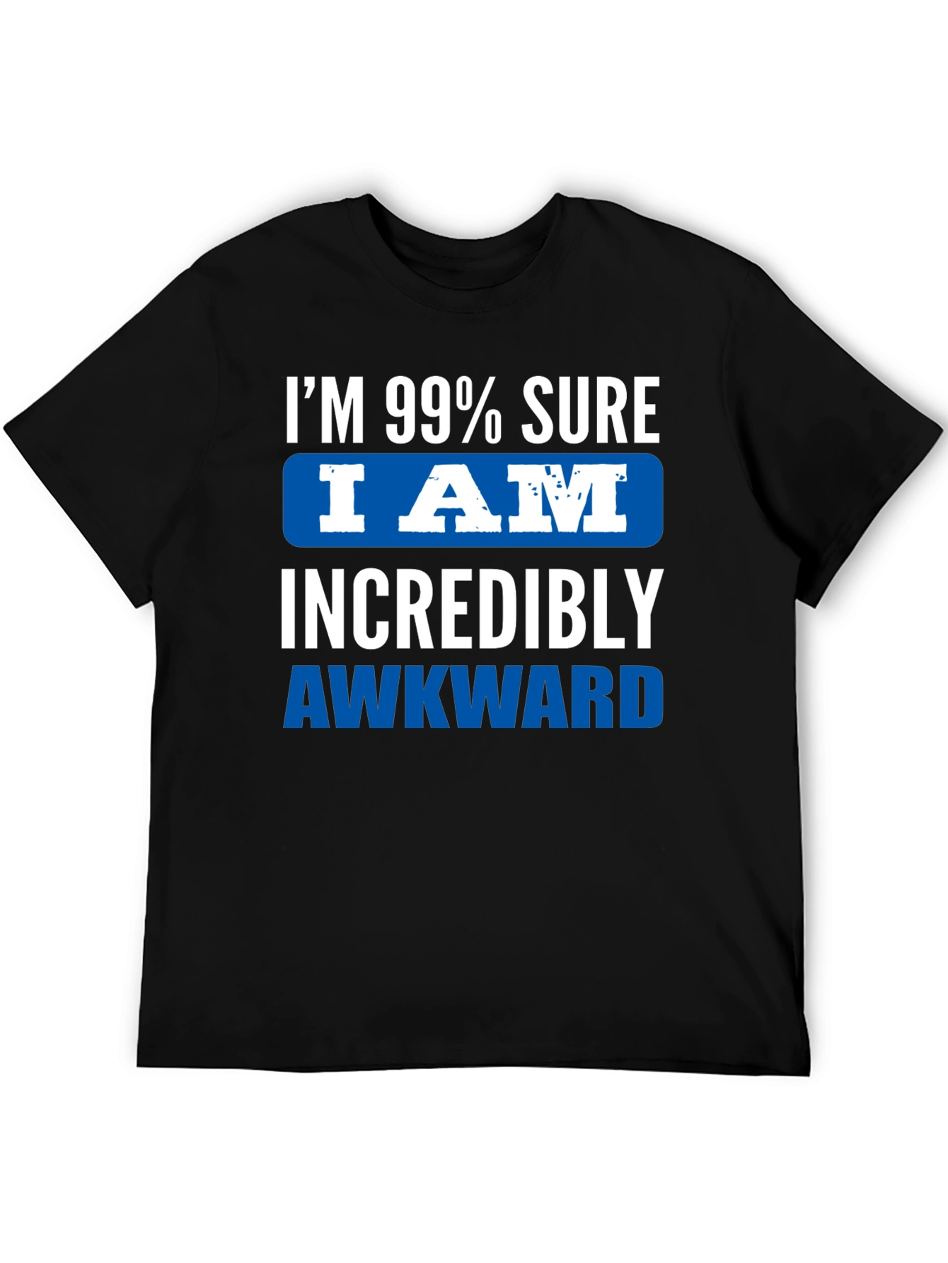 Black Awkward T-Shirt: Funny Graphic Tee for Introverts view 5